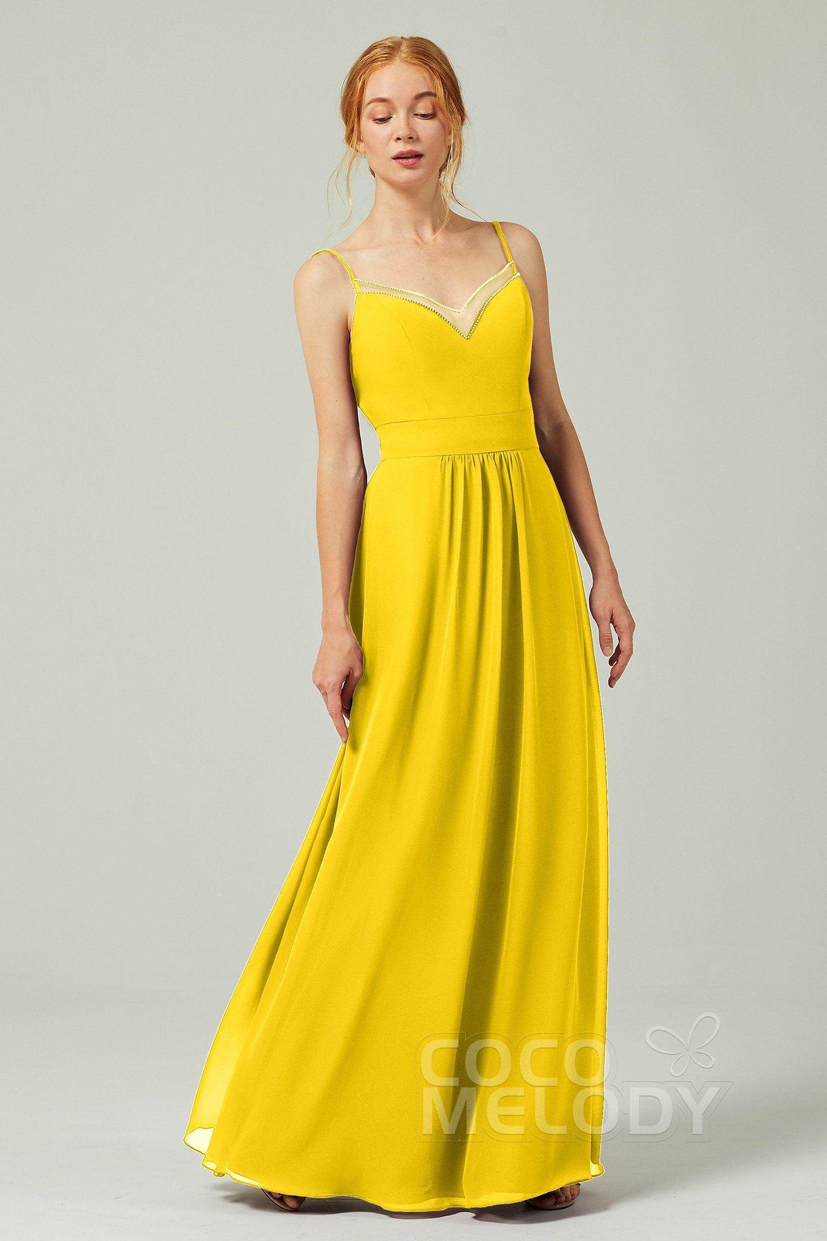 A-Line Floor Length Chiffon Bridesmaid Dress CB0293