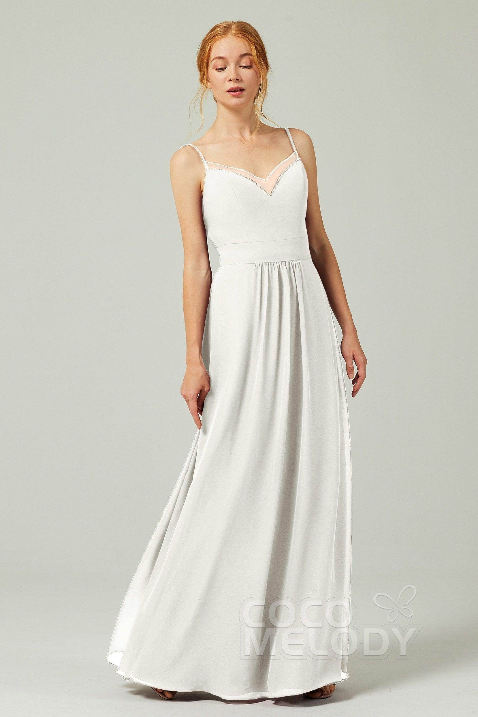 A-Line Floor Length Chiffon Bridesmaid Dress CB0293
