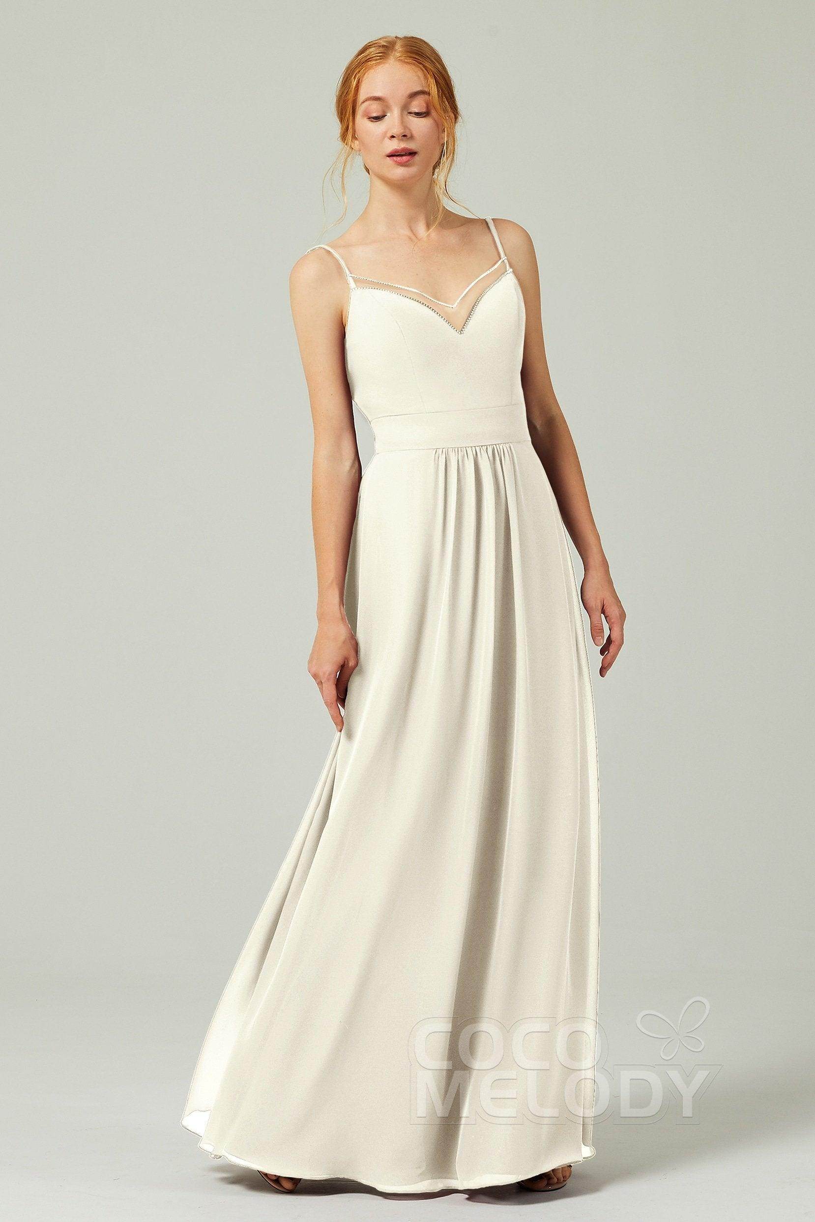 A-Line Floor Length Chiffon Bridesmaid Dress CB0293