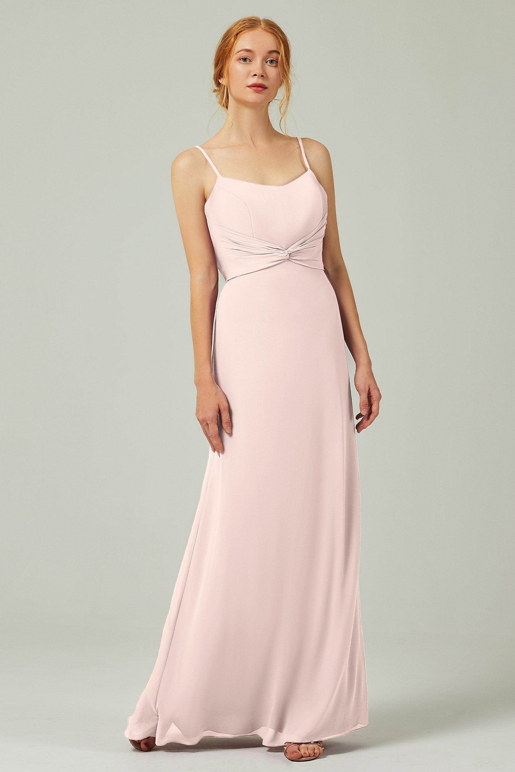 Sheath-Column Floor Length Chiffon Bridesmaid Dress CB0294