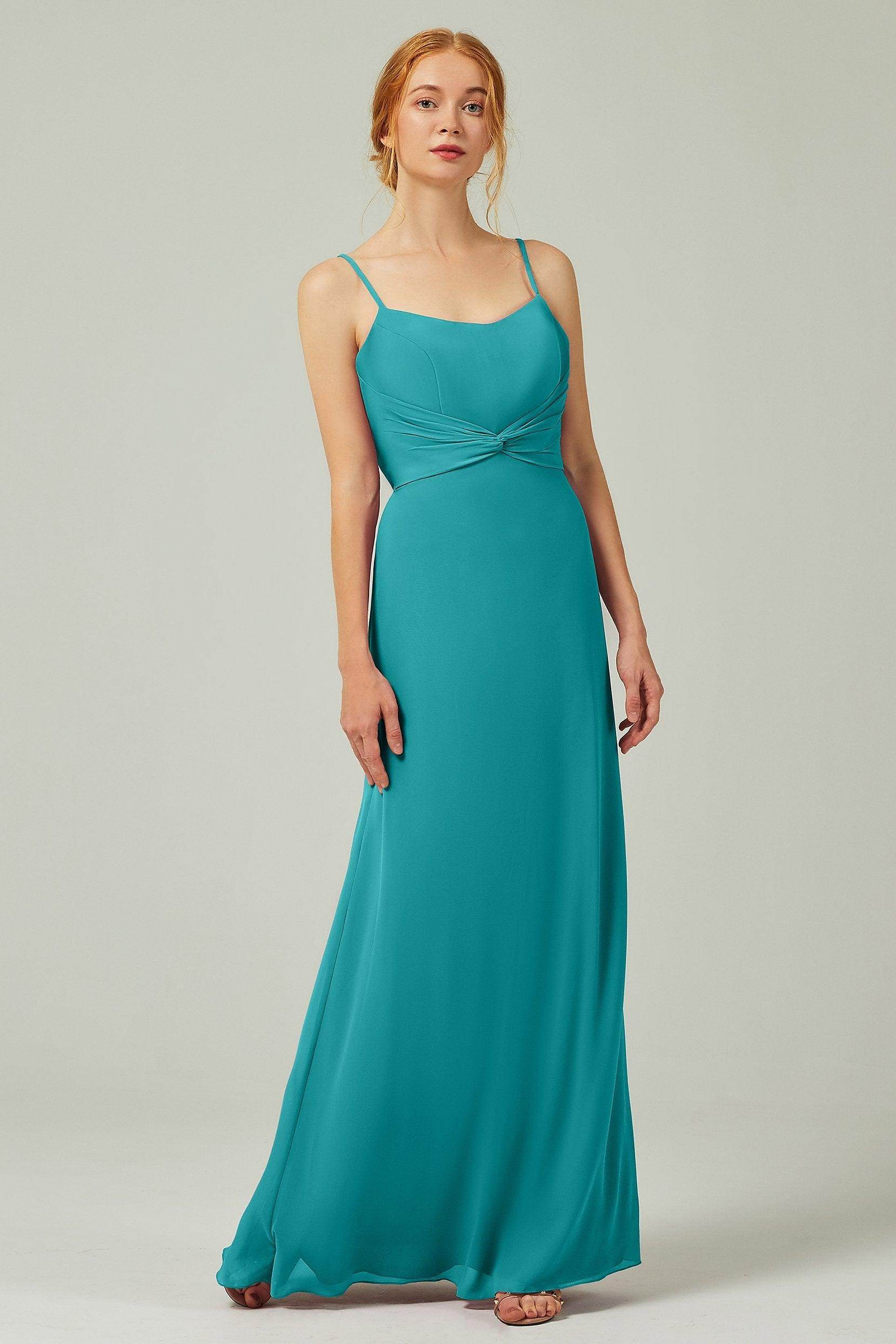 Sheath-Column Floor Length Chiffon Bridesmaid Dress CB0294