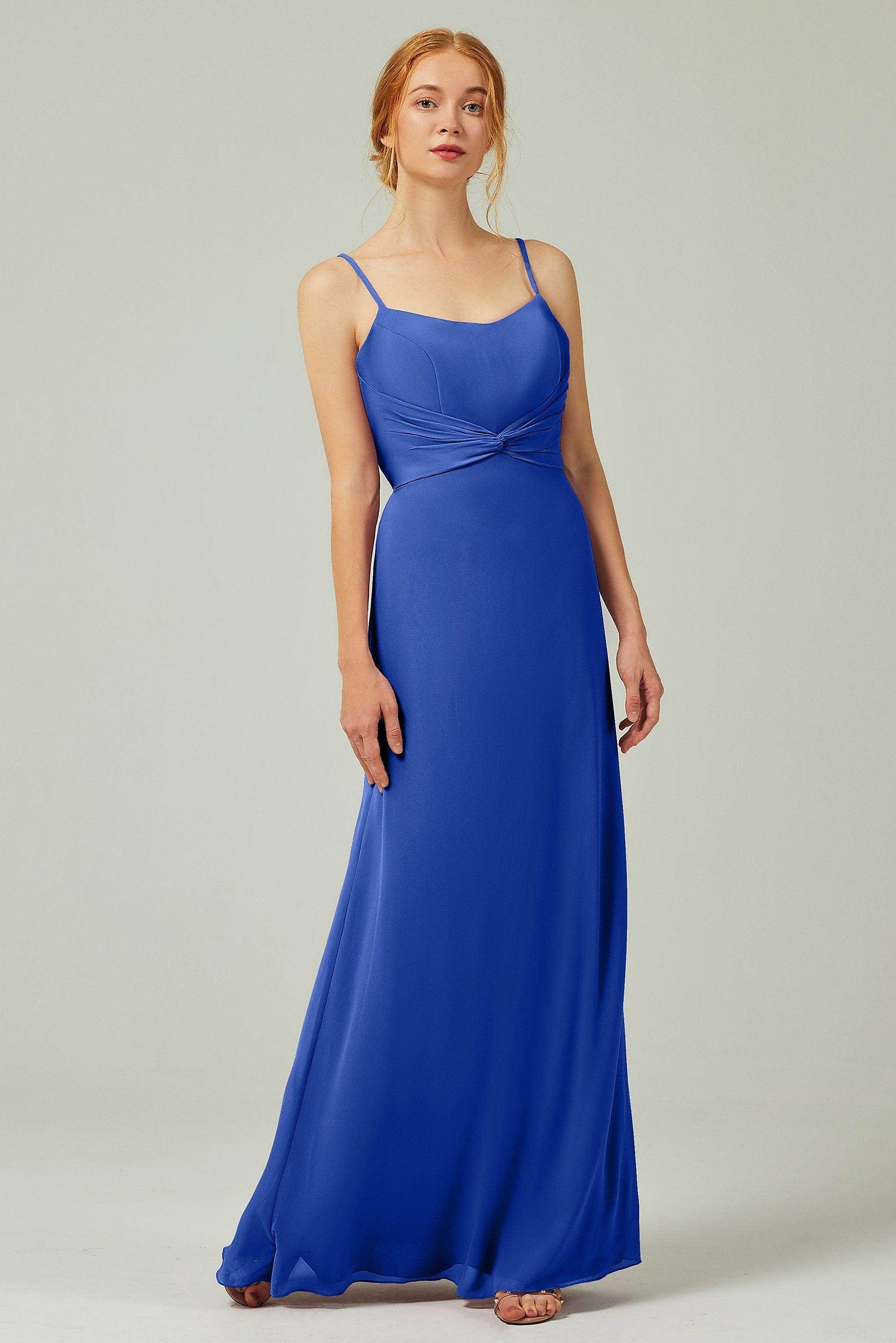 Sheath-Column Floor Length Chiffon Bridesmaid Dress CB0294