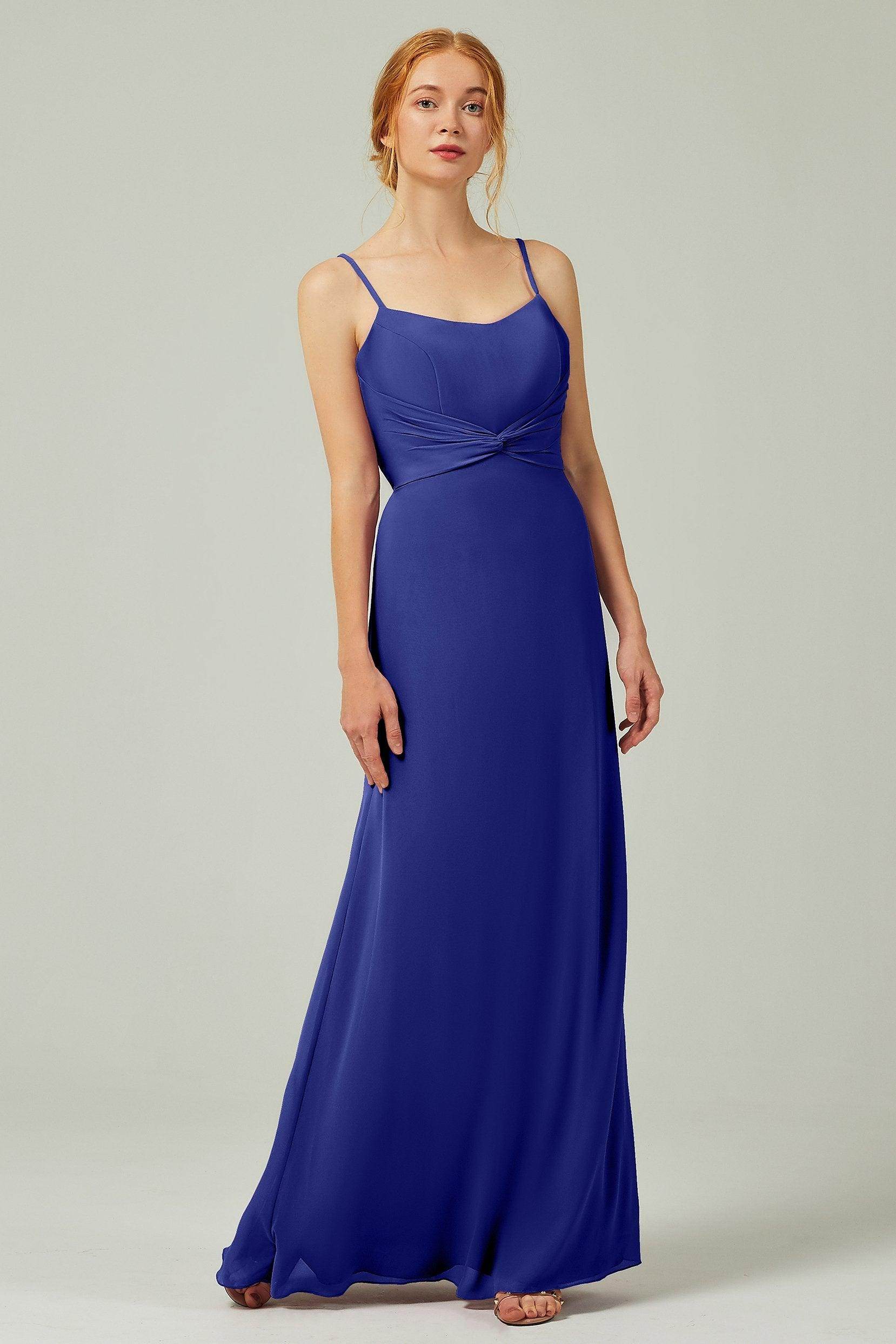Sheath-Column Floor Length Chiffon Bridesmaid Dress CB0294
