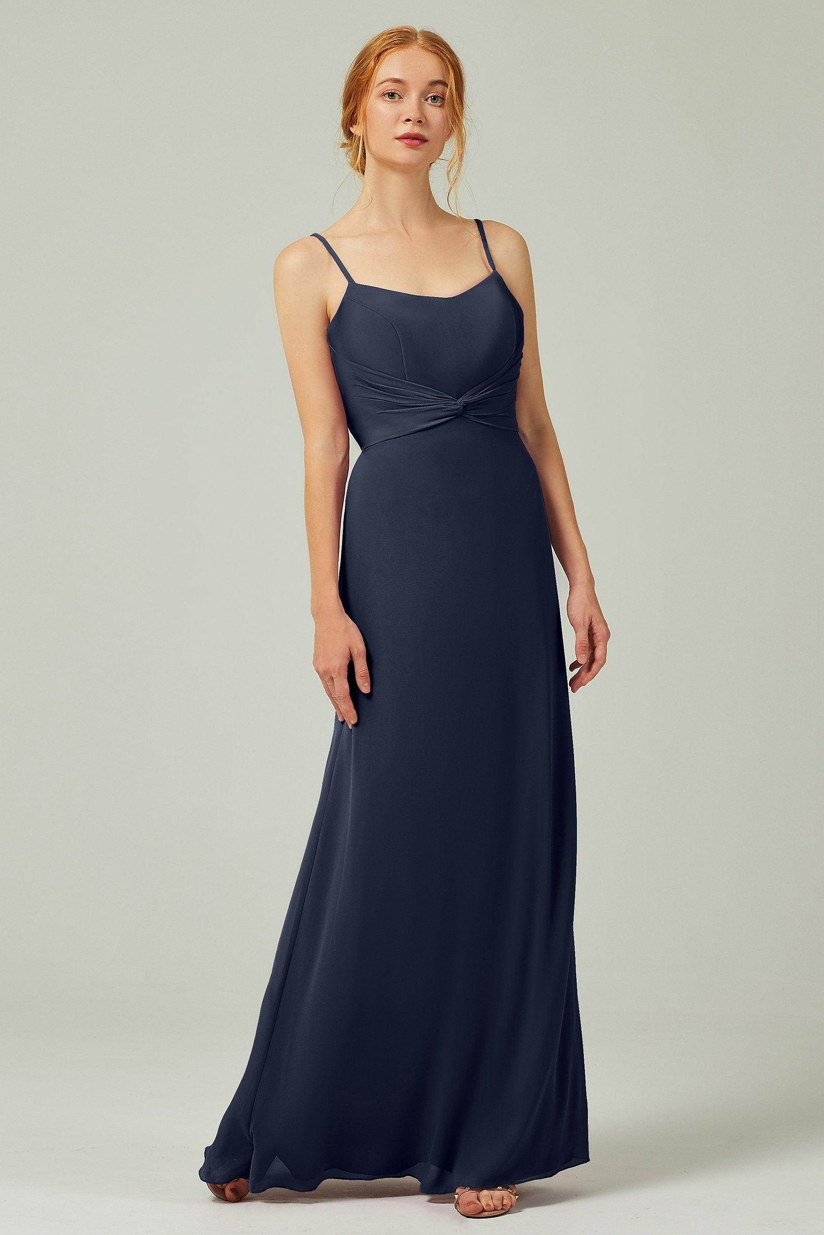 Sheath-Column Floor Length Chiffon Bridesmaid Dress CB0294