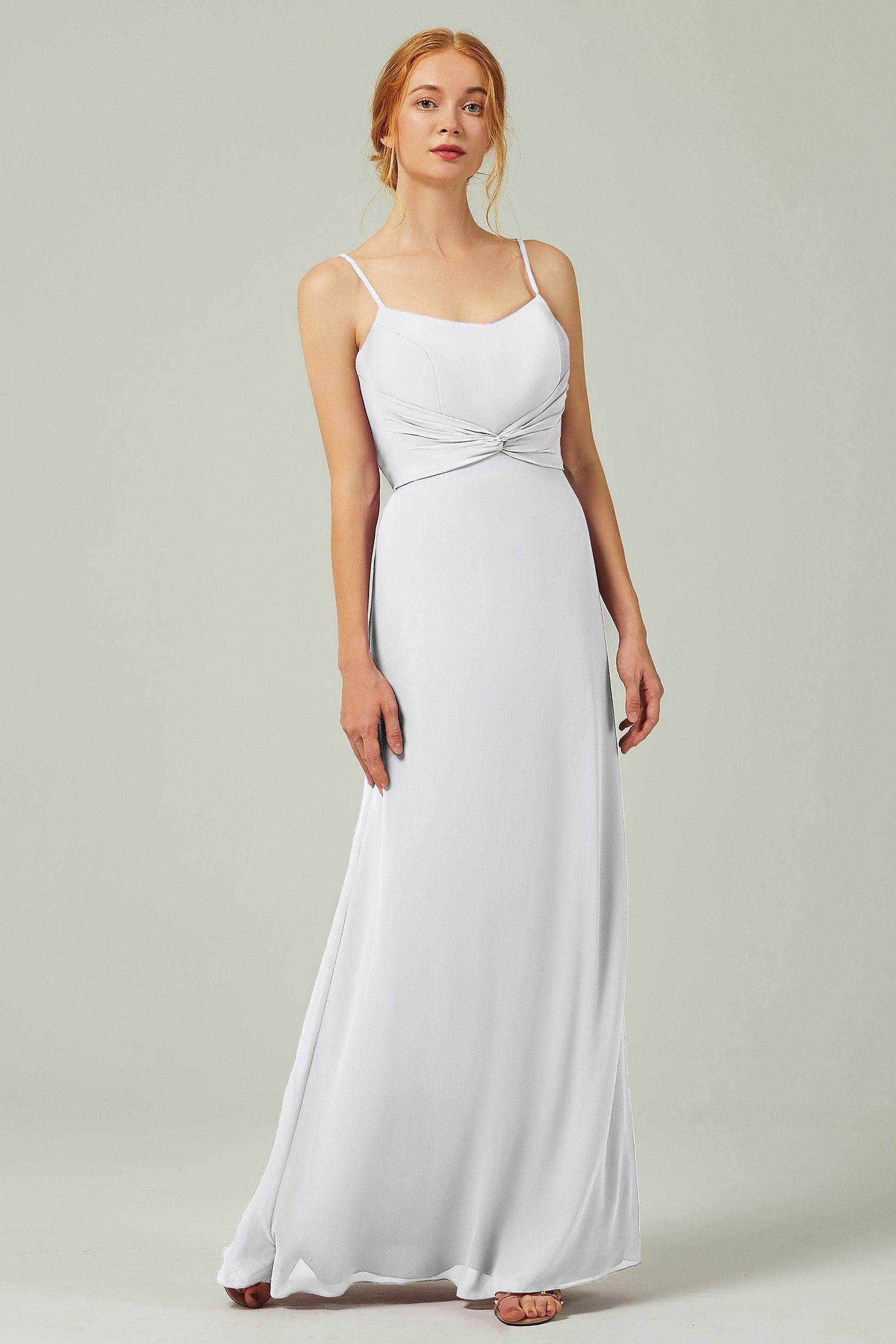 Sheath-Column Floor Length Chiffon Bridesmaid Dress CB0294