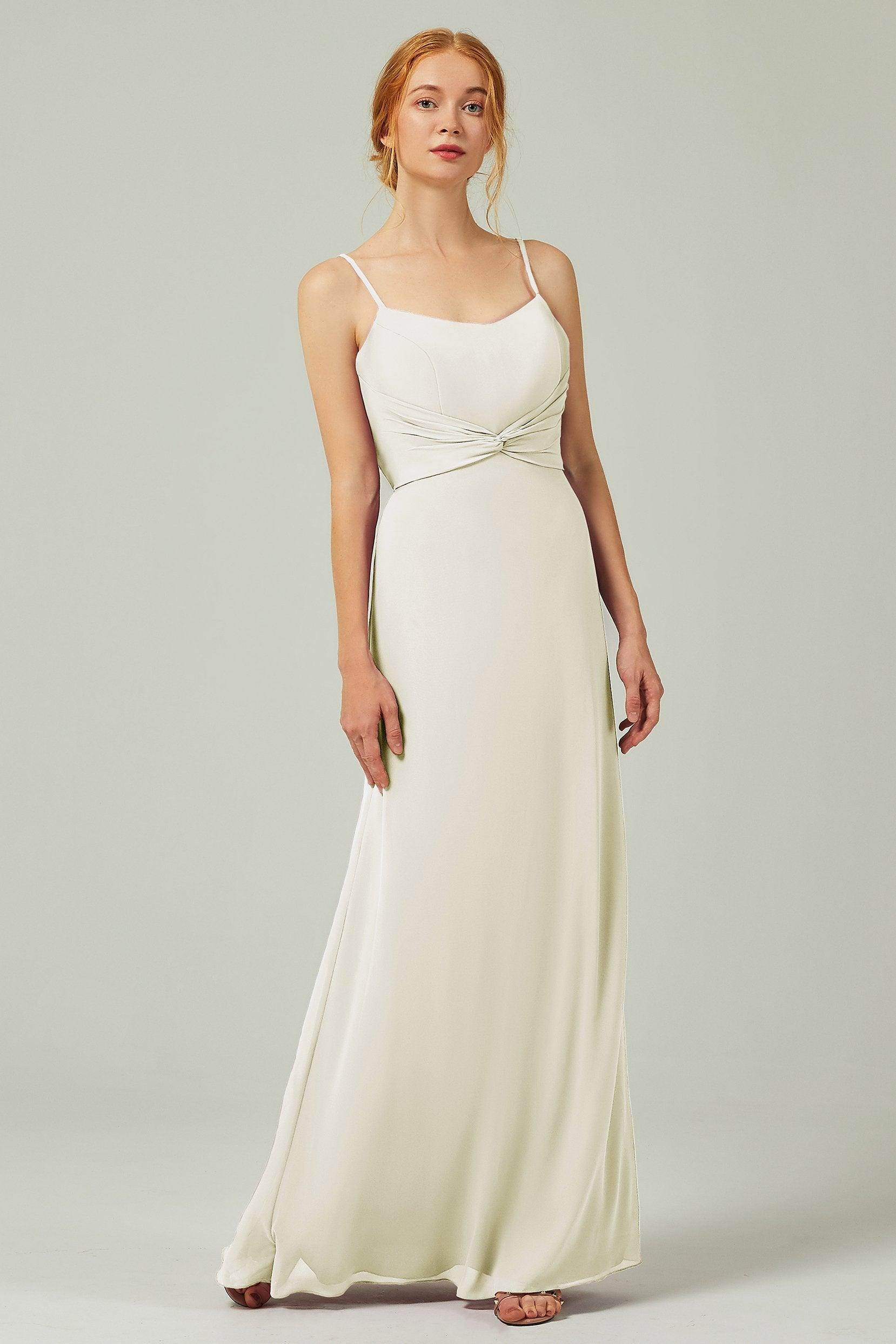 Sheath-Column Floor Length Chiffon Bridesmaid Dress CB0294