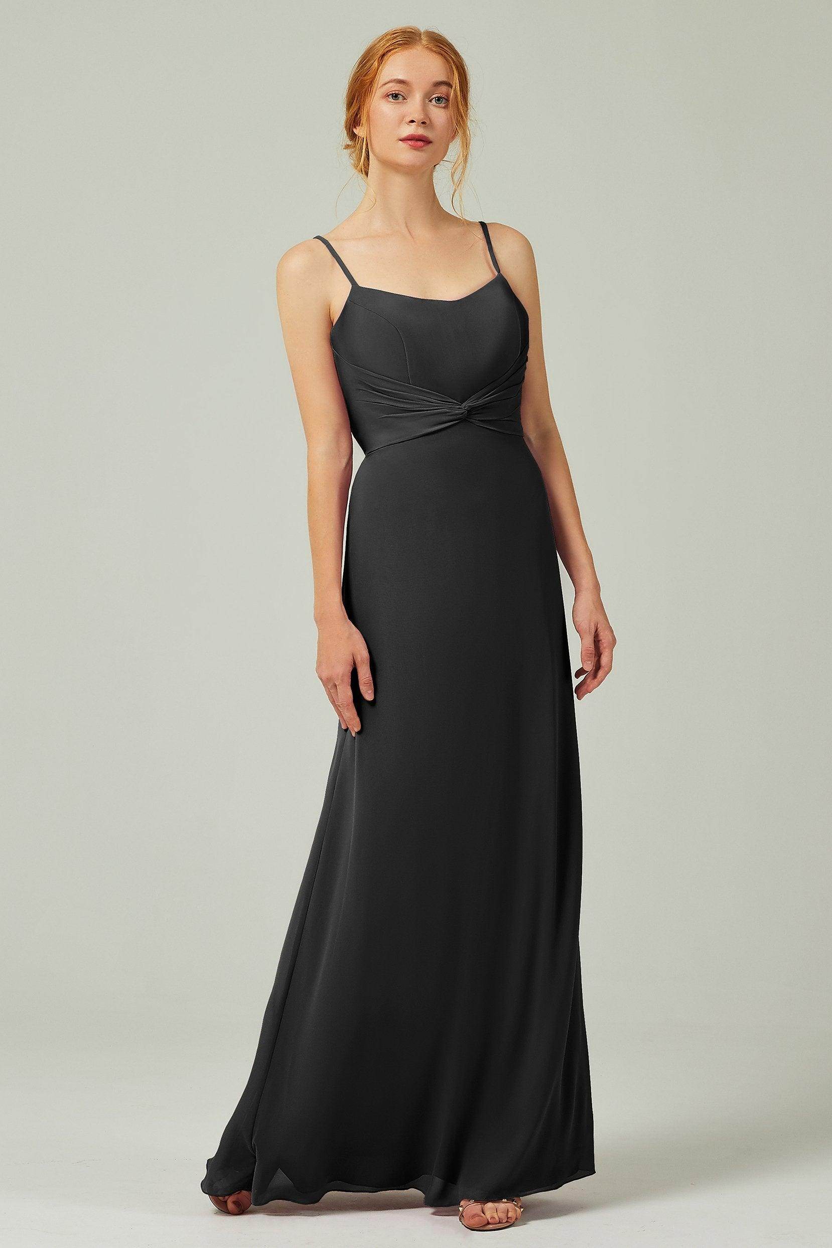 Sheath-Column Floor Length Chiffon Bridesmaid Dress CB0294