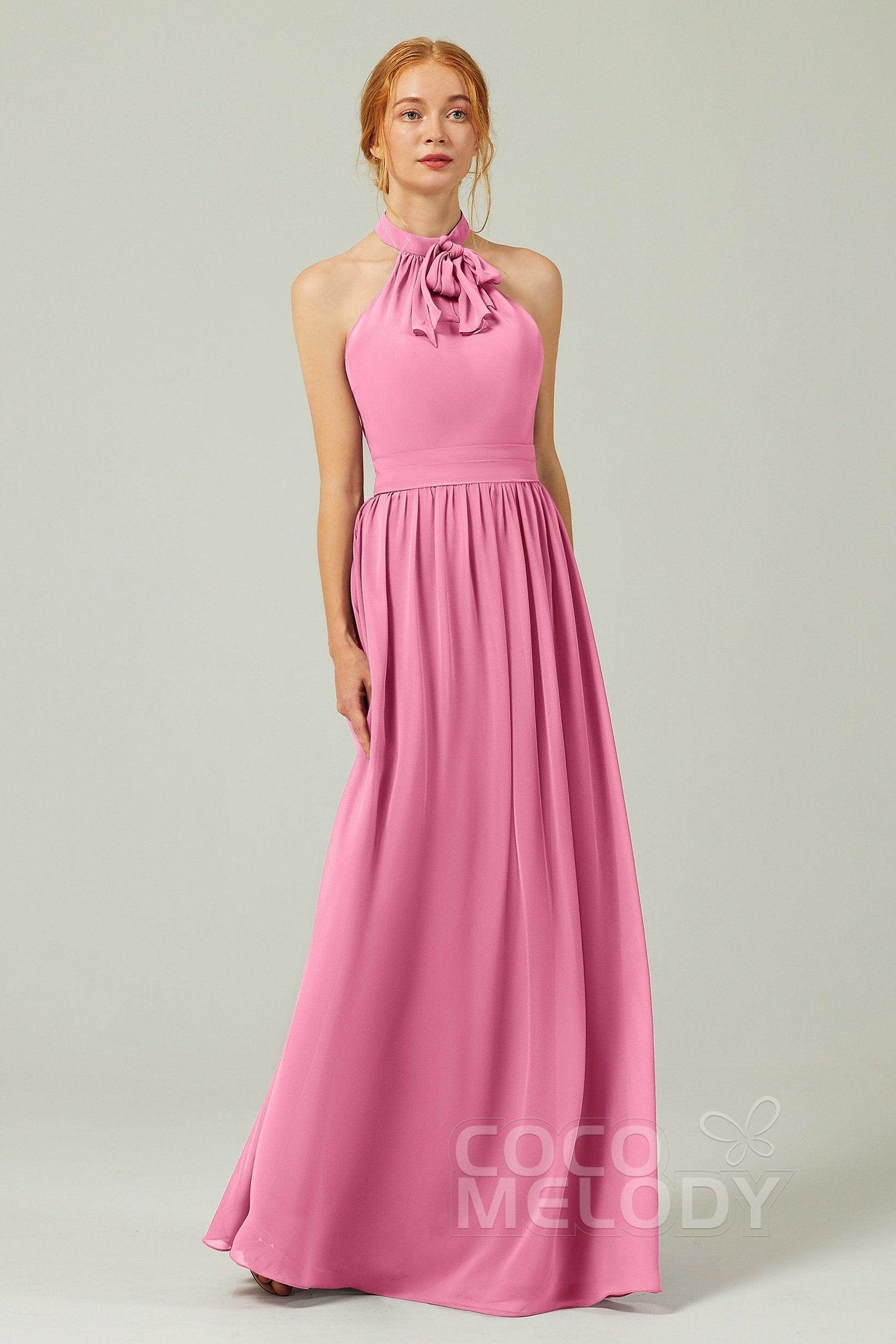 A-Line Floor Length Chiffon Bridesmaid Dress CB0295