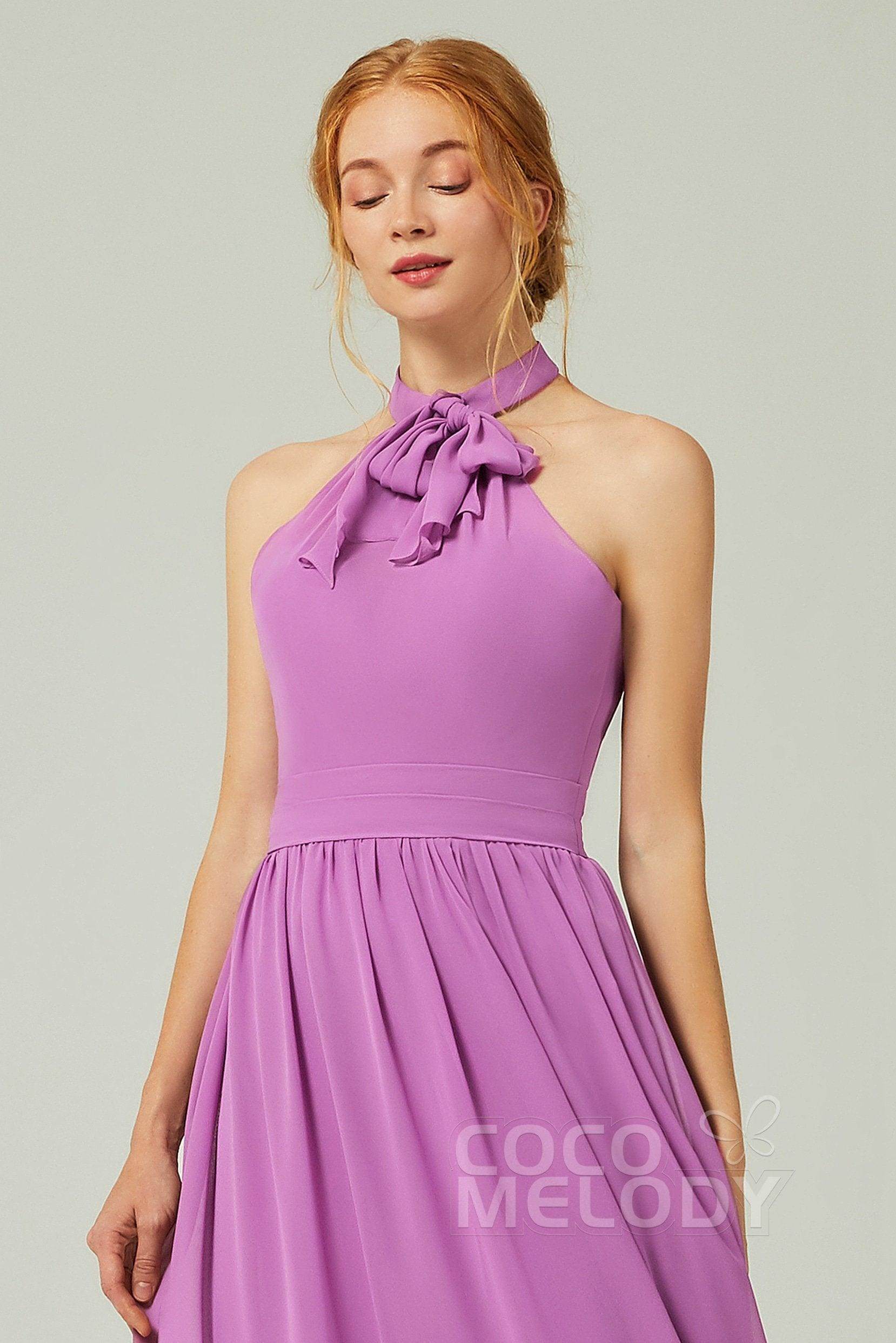 A-Line Floor Length Chiffon Bridesmaid Dress CB0295