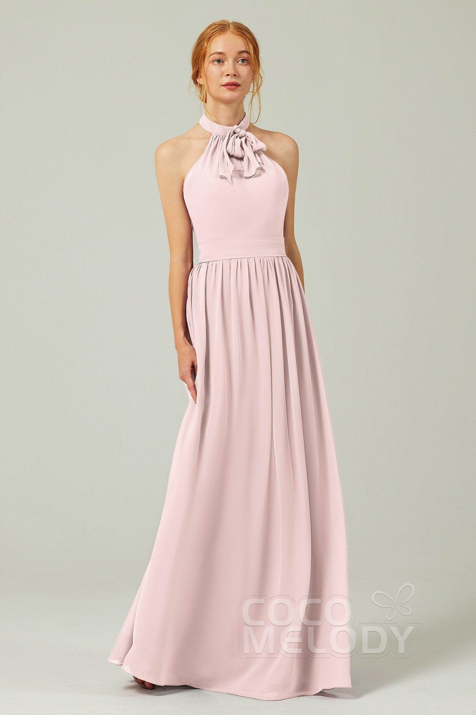 A-Line Floor Length Chiffon Bridesmaid Dress CB0295