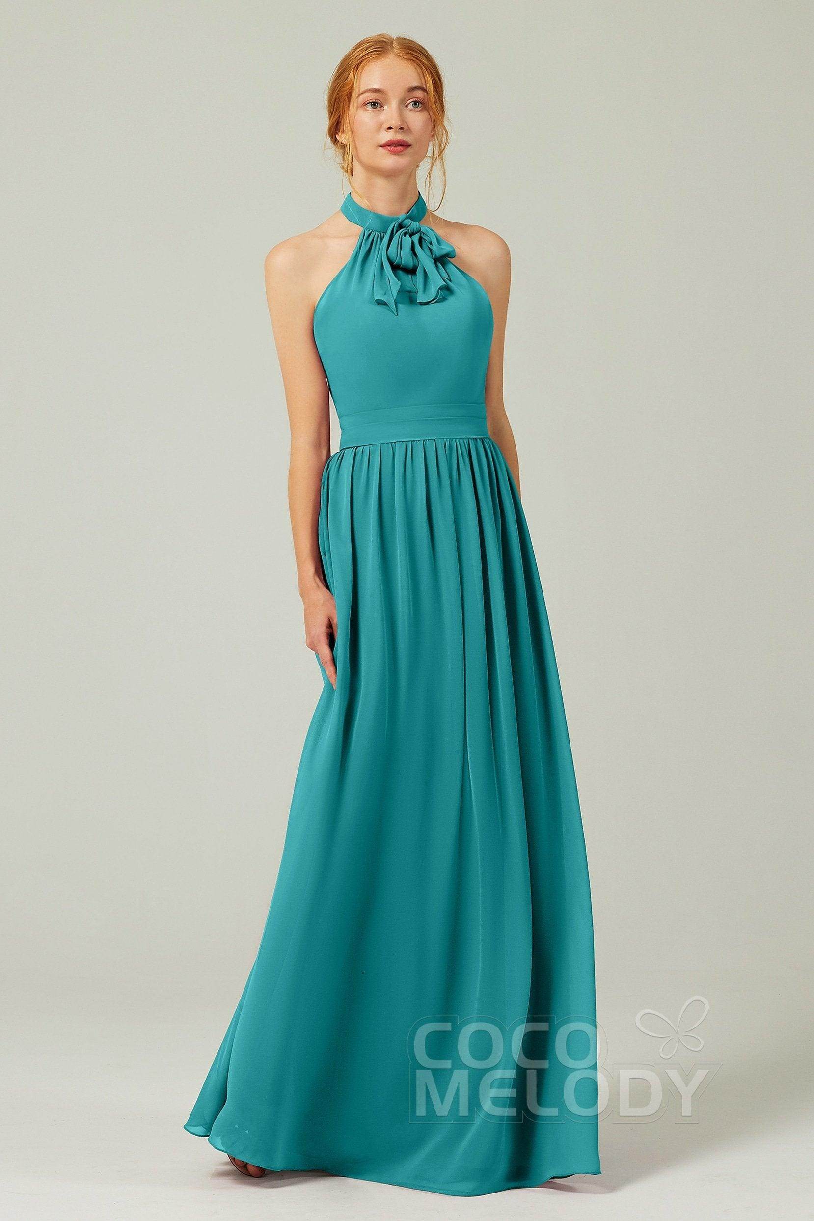 A-Line Floor Length Chiffon Bridesmaid Dress CB0295