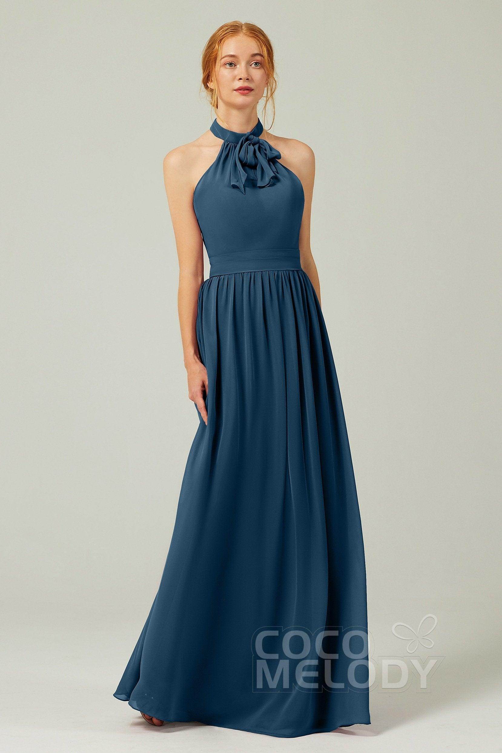 A-Line Floor Length Chiffon Bridesmaid Dress CB0295