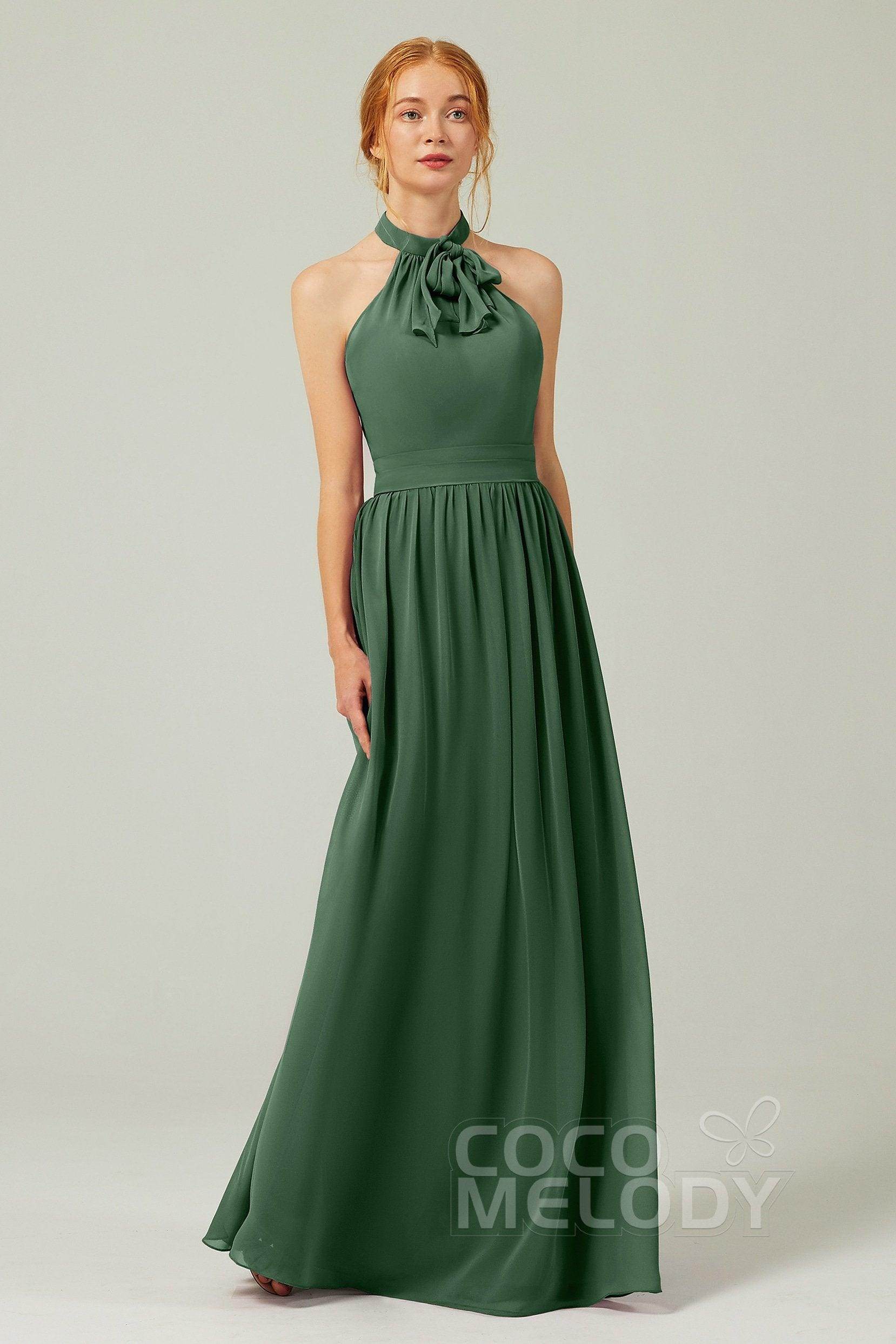 A-Line Floor Length Chiffon Bridesmaid Dress CB0295