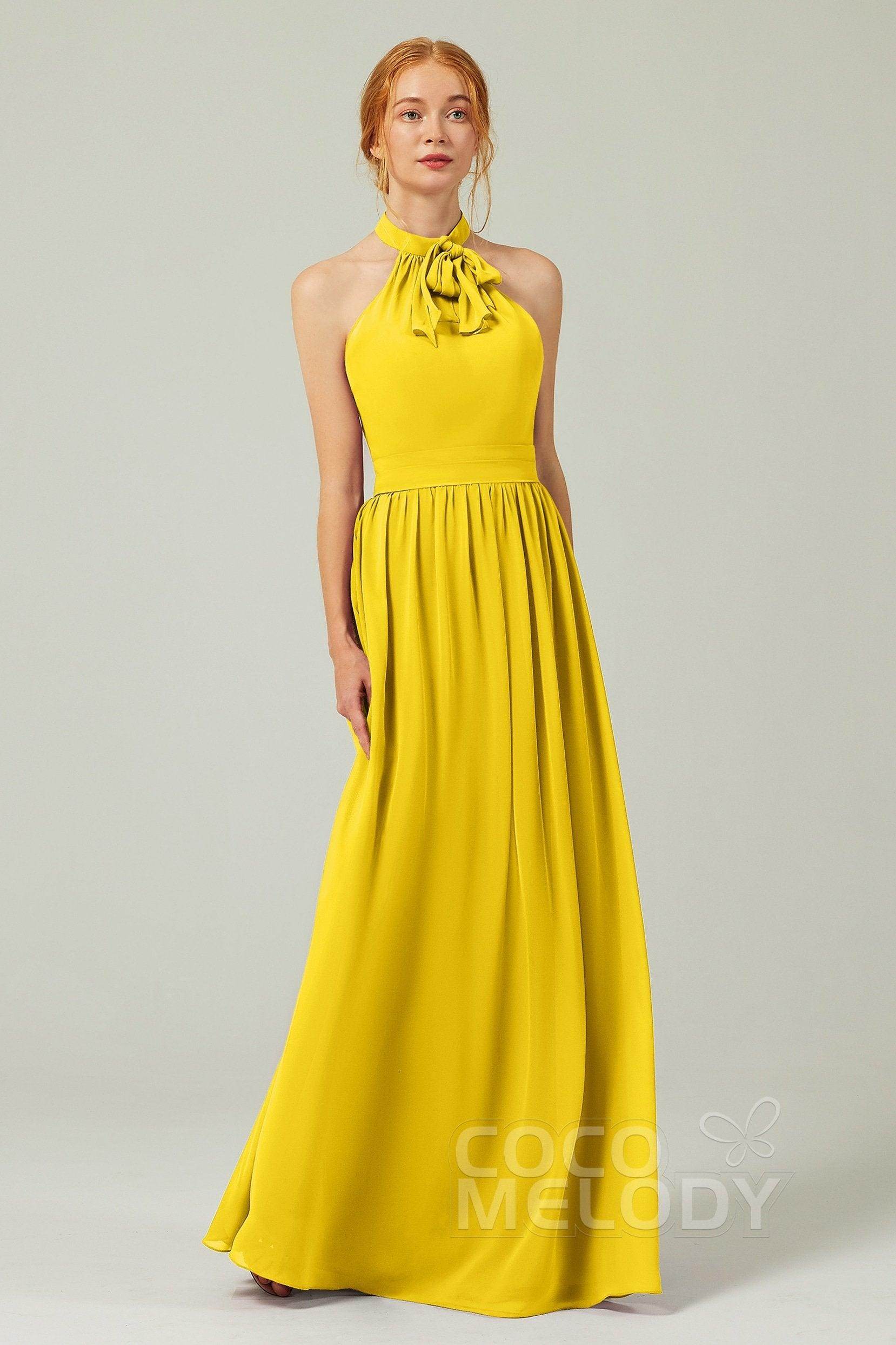 A-Line Floor Length Chiffon Bridesmaid Dress CB0295