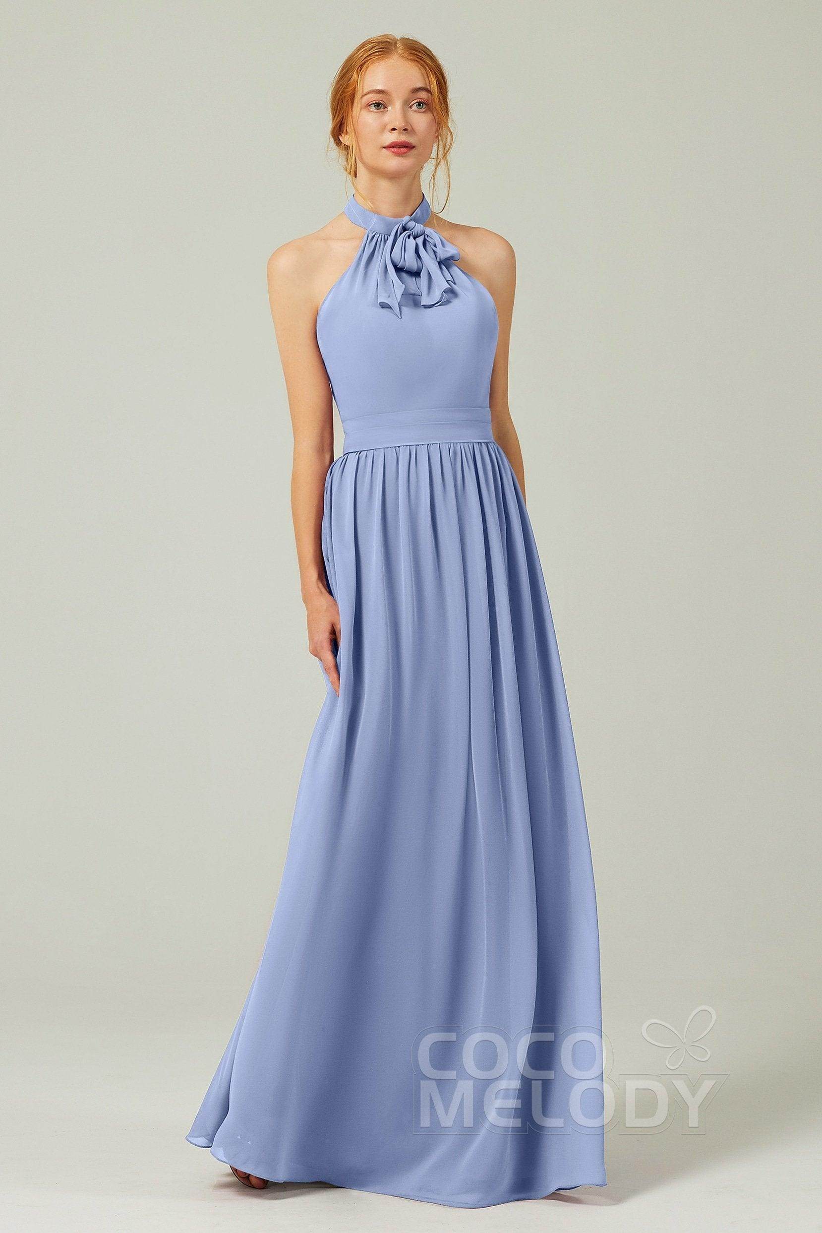 A-Line Floor Length Chiffon Bridesmaid Dress CB0295