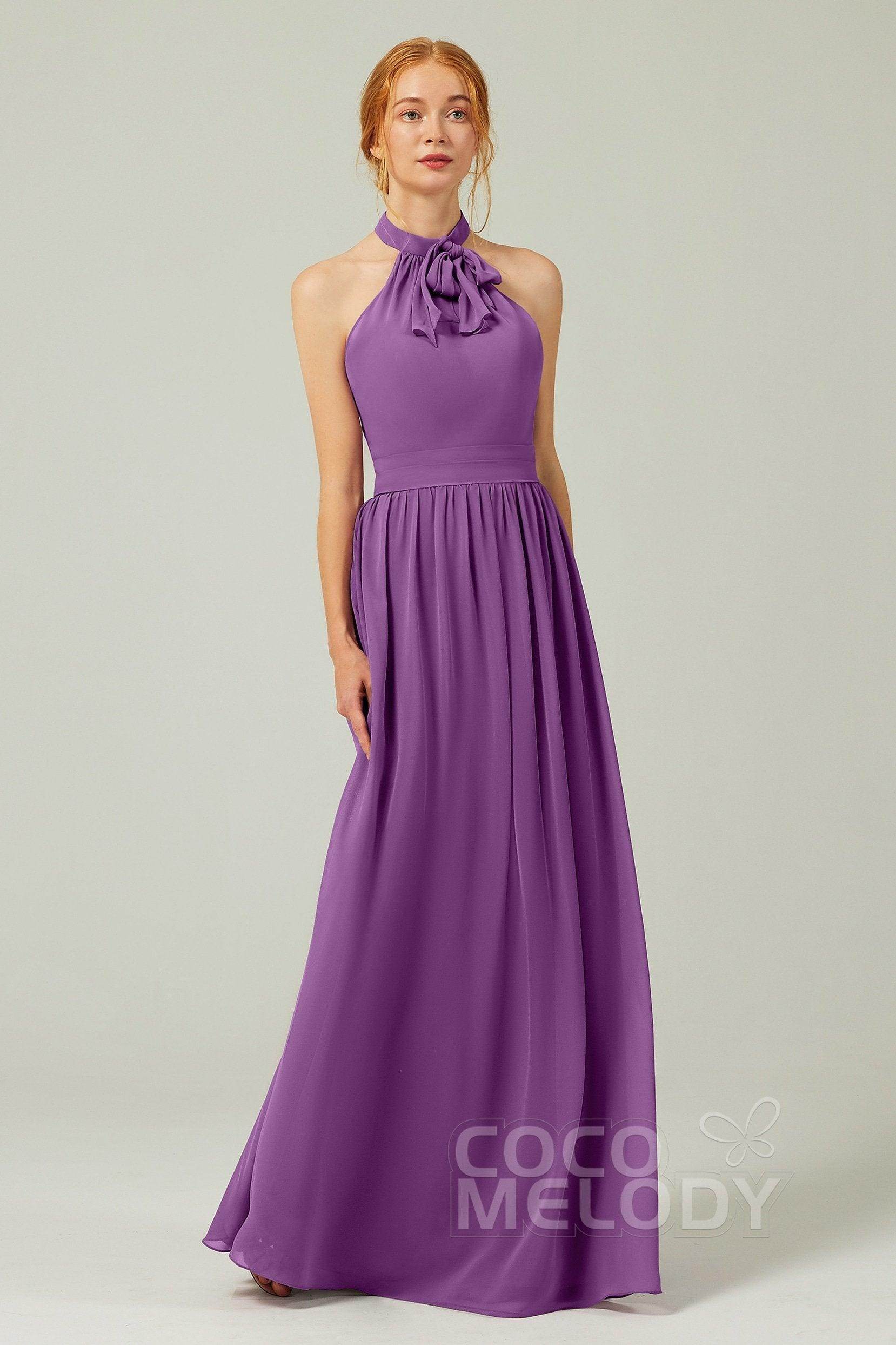 A-Line Floor Length Chiffon Bridesmaid Dress CB0295