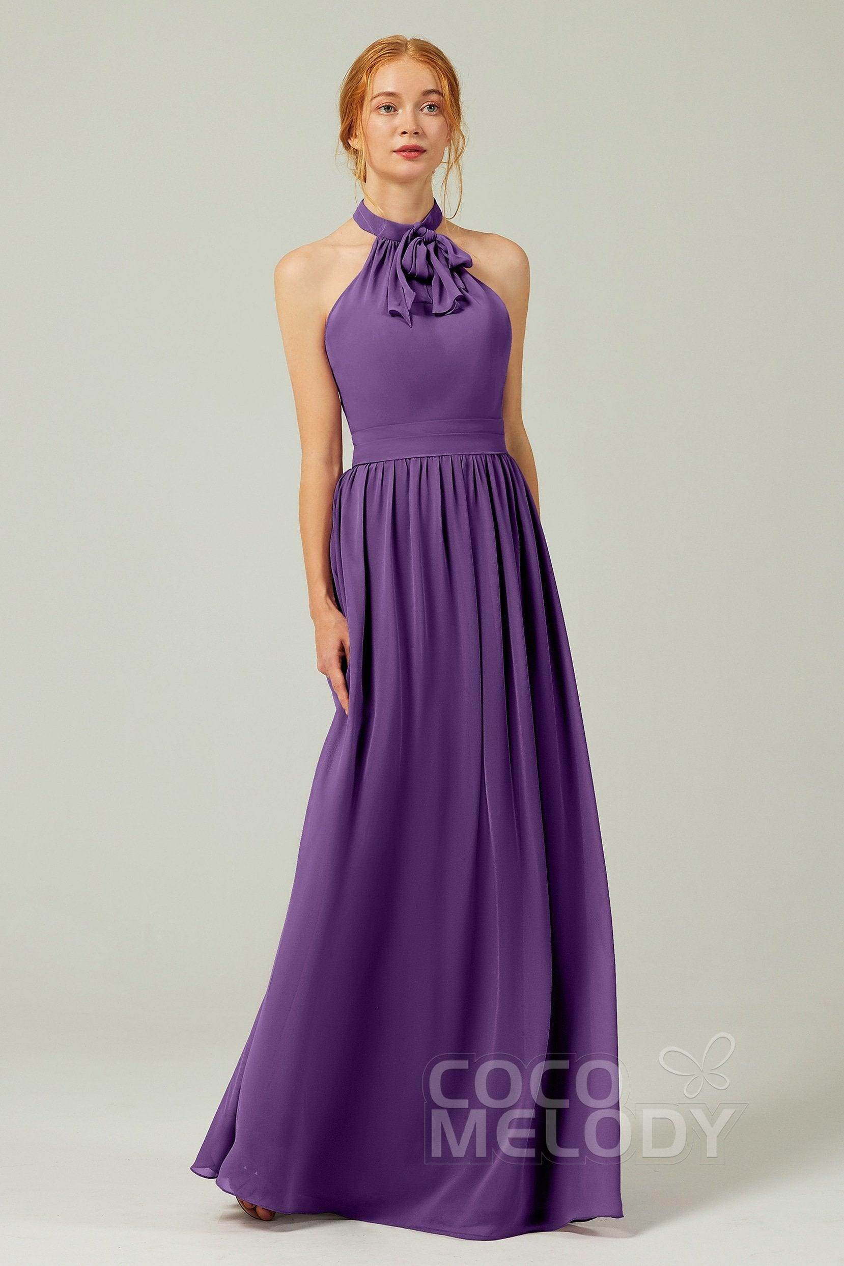 A-Line Floor Length Chiffon Bridesmaid Dress CB0295