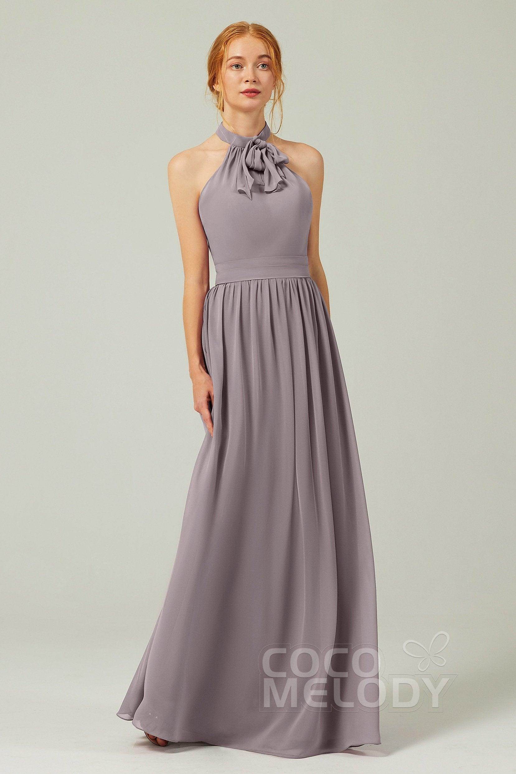 A-Line Floor Length Chiffon Bridesmaid Dress CB0295