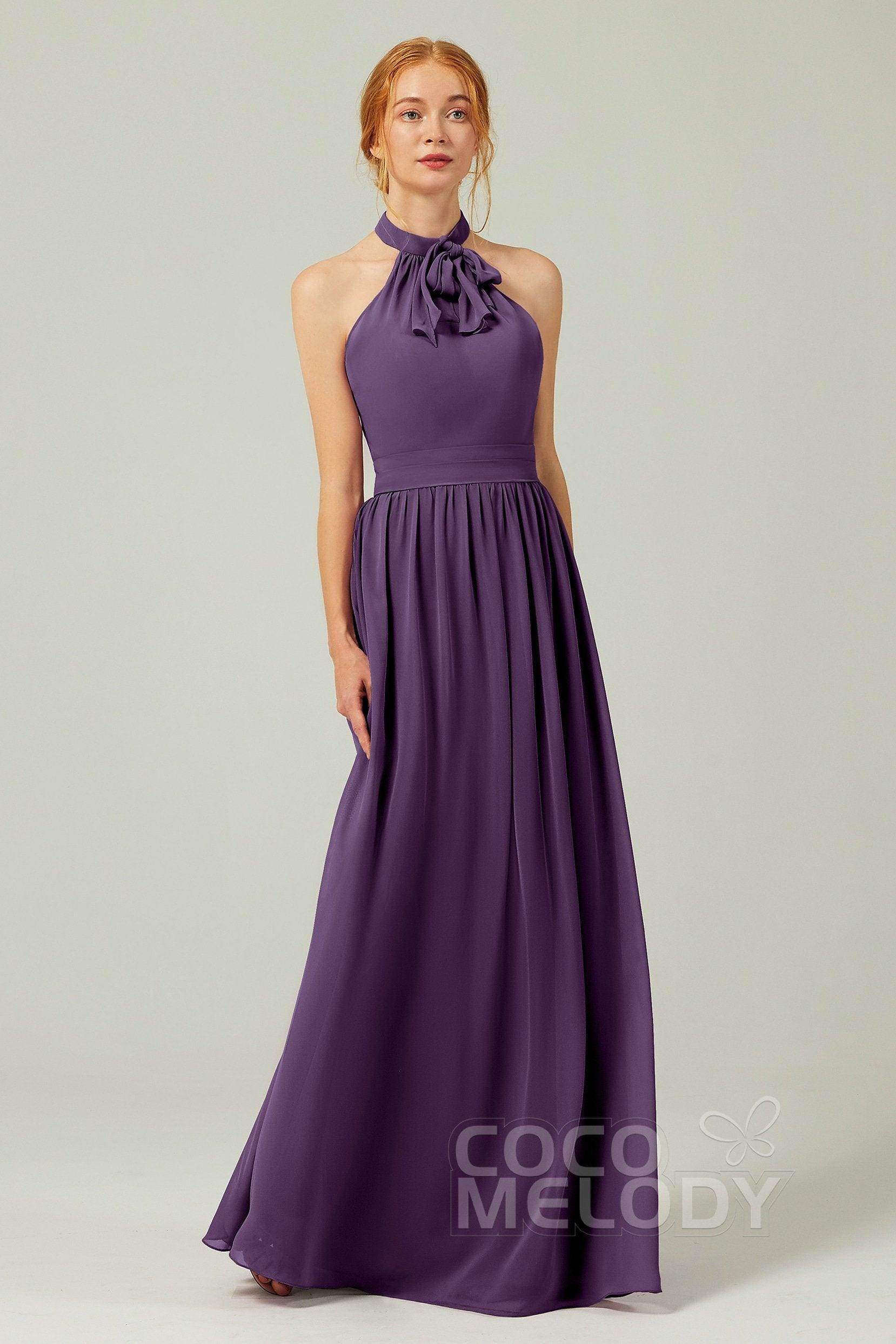 A-Line Floor Length Chiffon Bridesmaid Dress CB0295