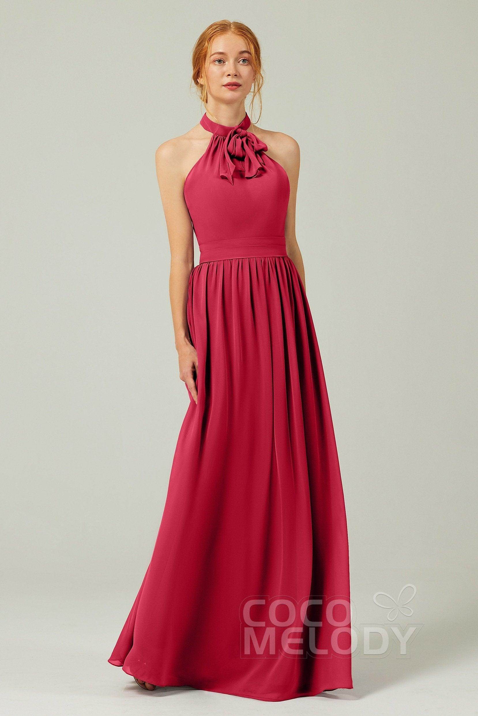 A-Line Floor Length Chiffon Bridesmaid Dress CB0295