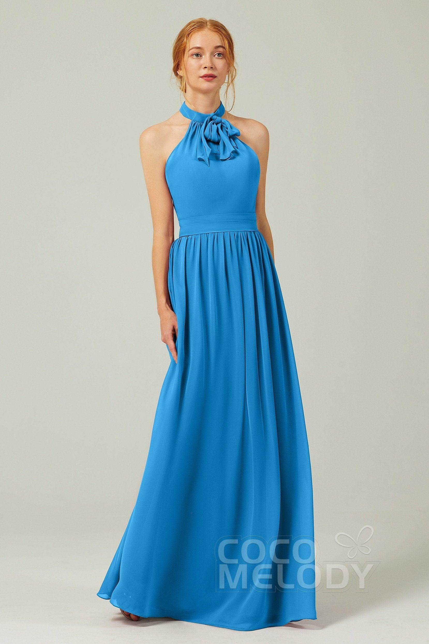 A-Line Floor Length Chiffon Bridesmaid Dress CB0295