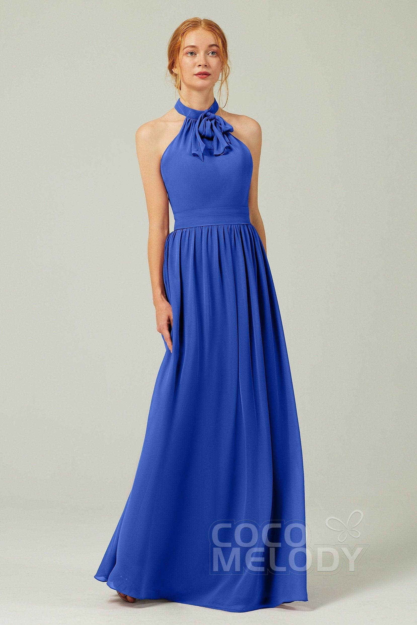 A-Line Floor Length Chiffon Bridesmaid Dress CB0295