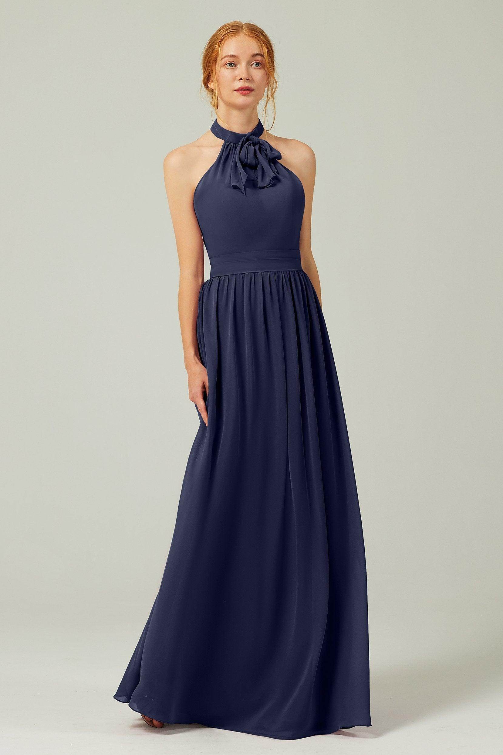 A-Line Floor Length Chiffon Bridesmaid Dress CB0295