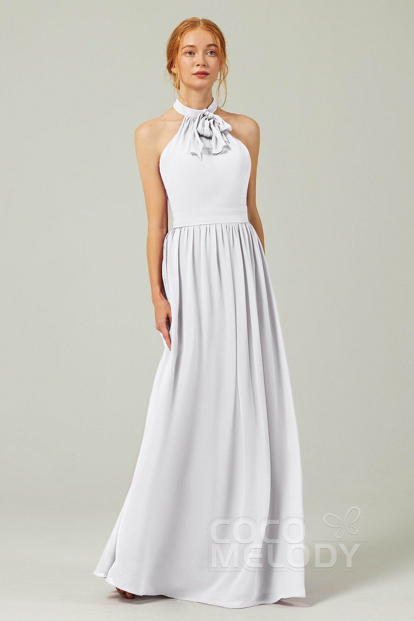 A-Line Floor Length Chiffon Bridesmaid Dress CB0295