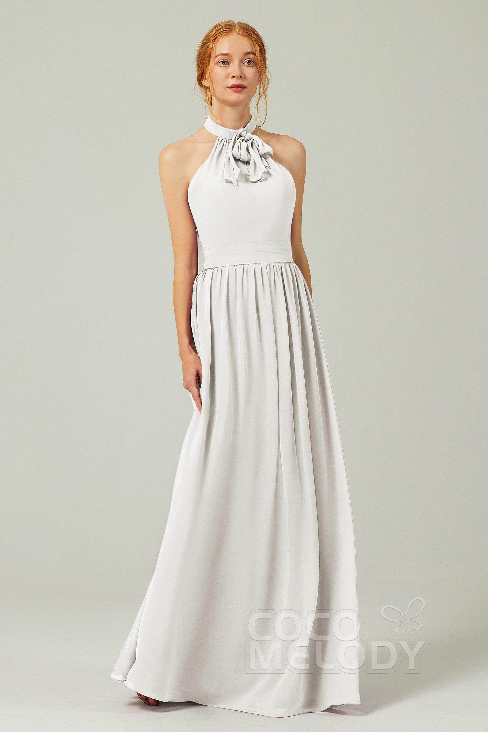 A-Line Floor Length Chiffon Bridesmaid Dress CB0295