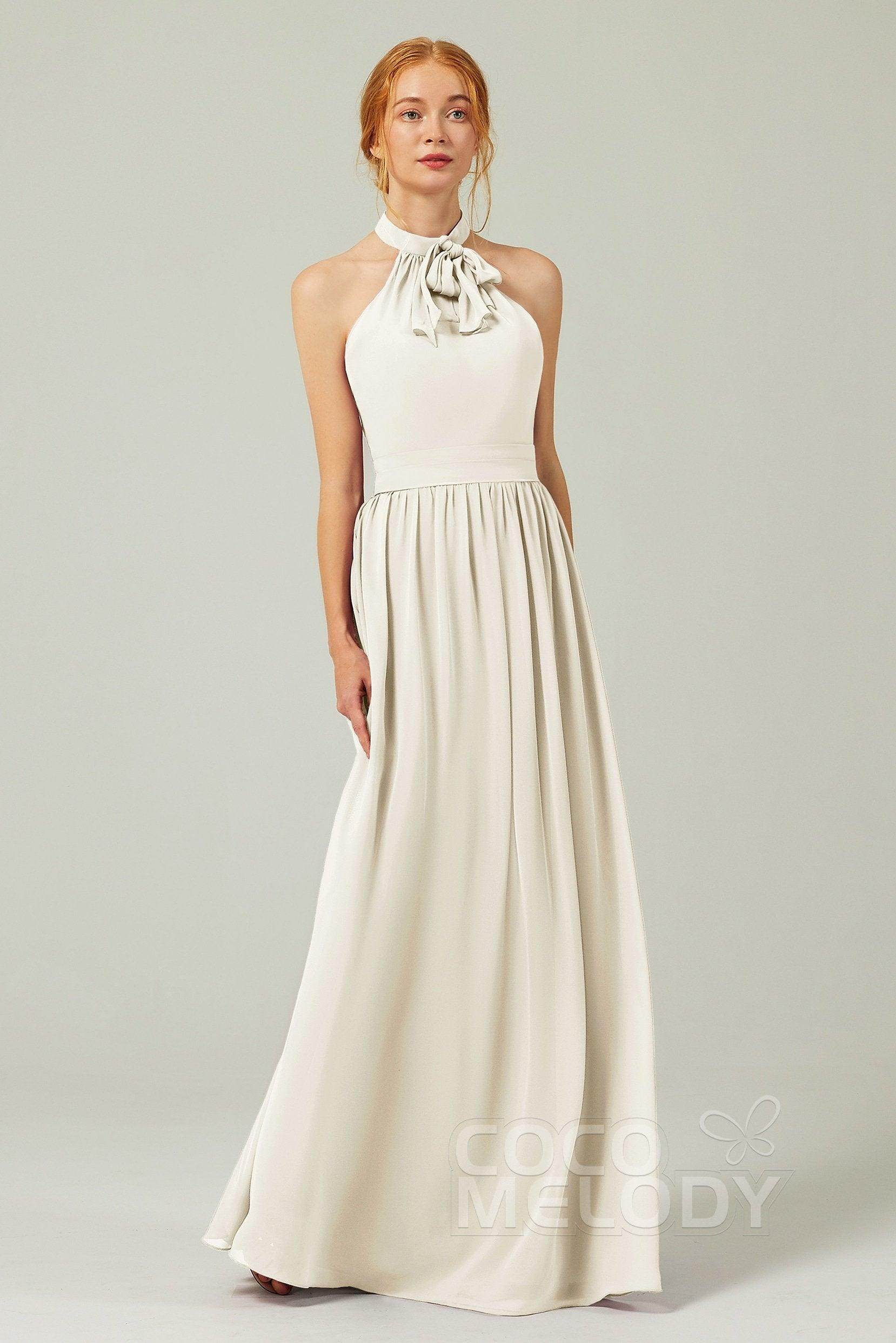 A-Line Floor Length Chiffon Bridesmaid Dress CB0295