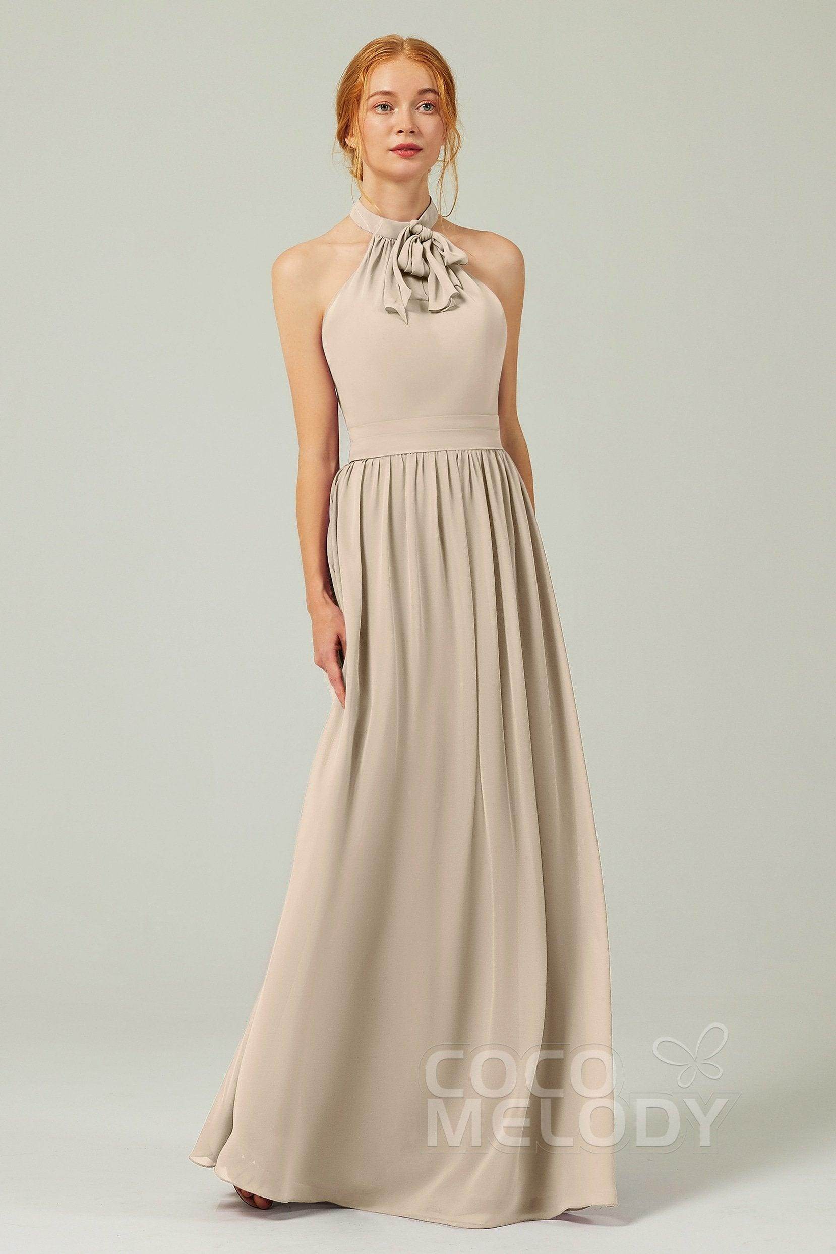 A-Line Floor Length Chiffon Bridesmaid Dress CB0295