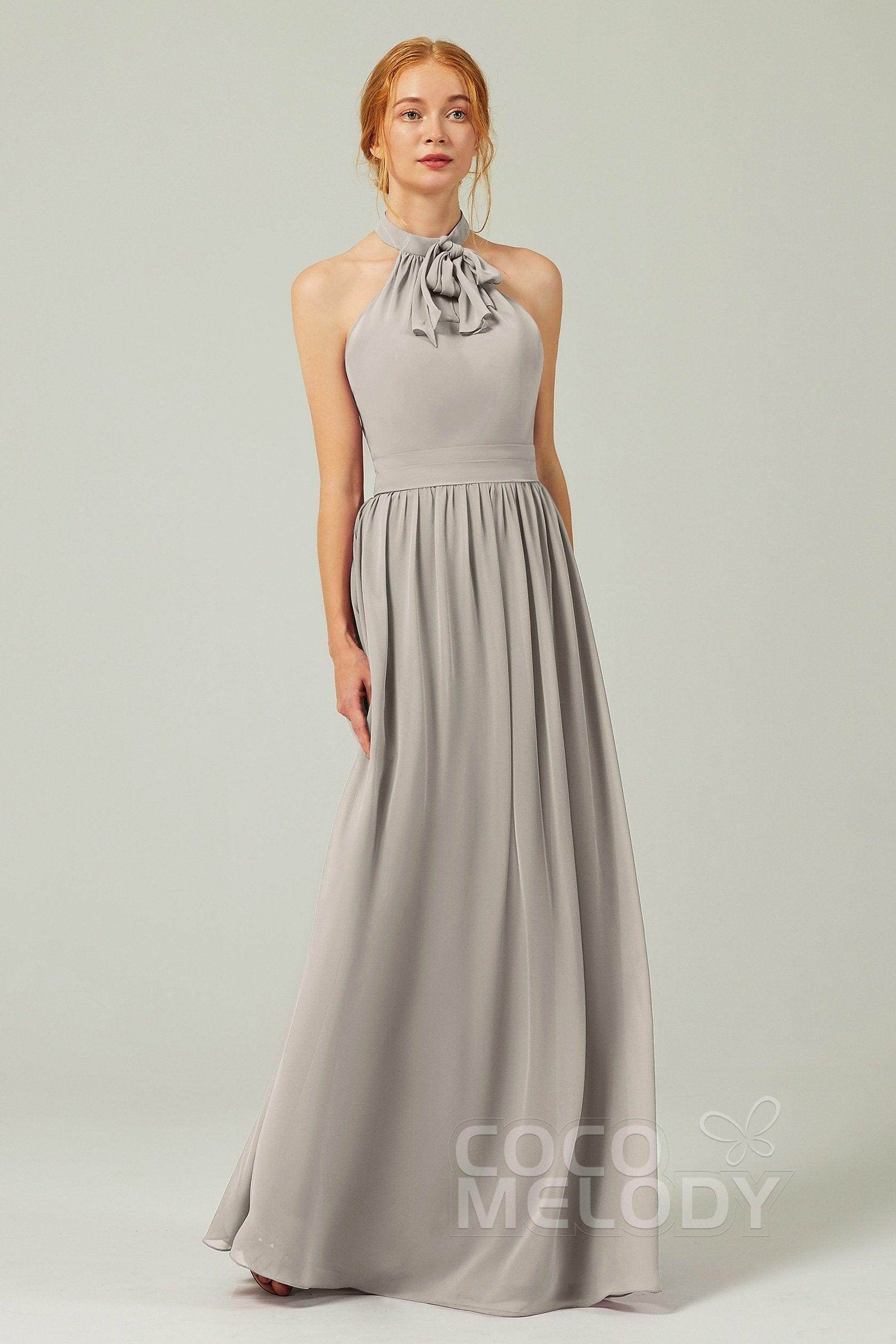 A-Line Floor Length Chiffon Bridesmaid Dress CB0295