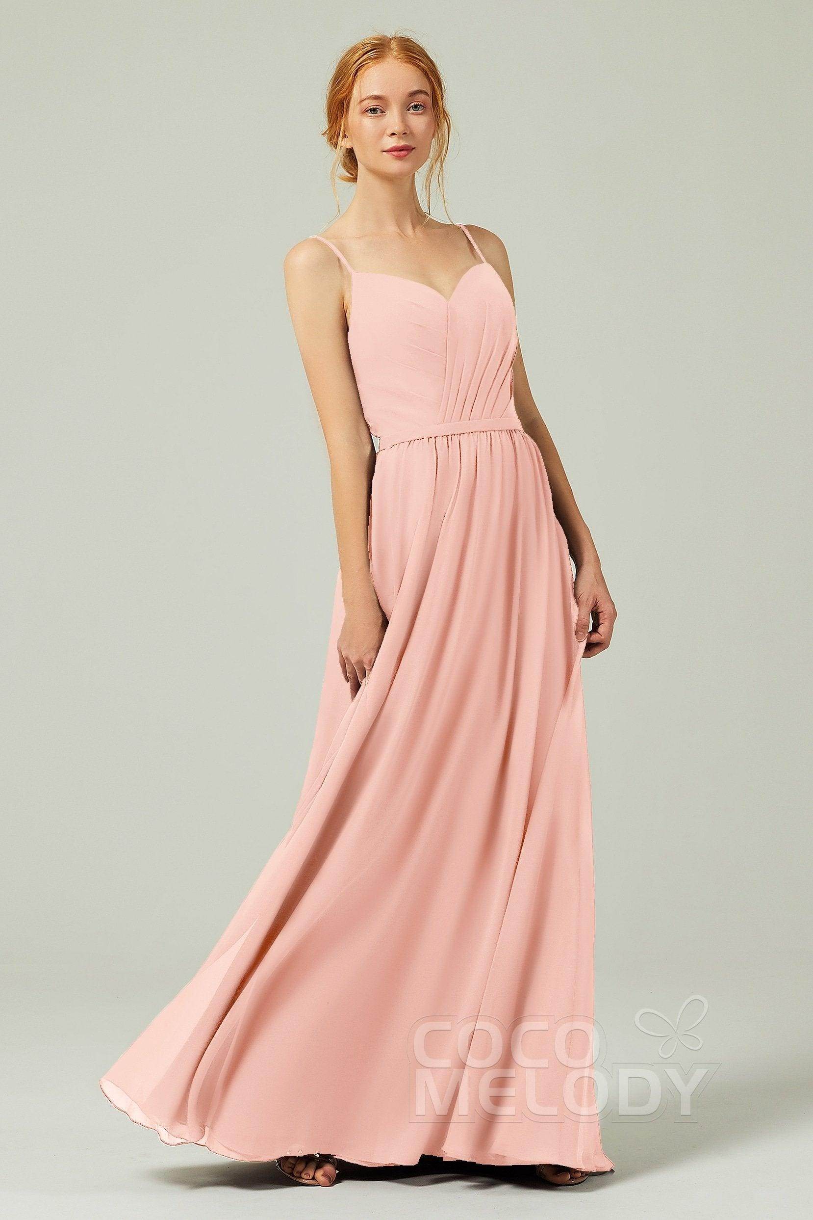 A-Line Floor Length Chiffon Bridesmaid Dress CB0296