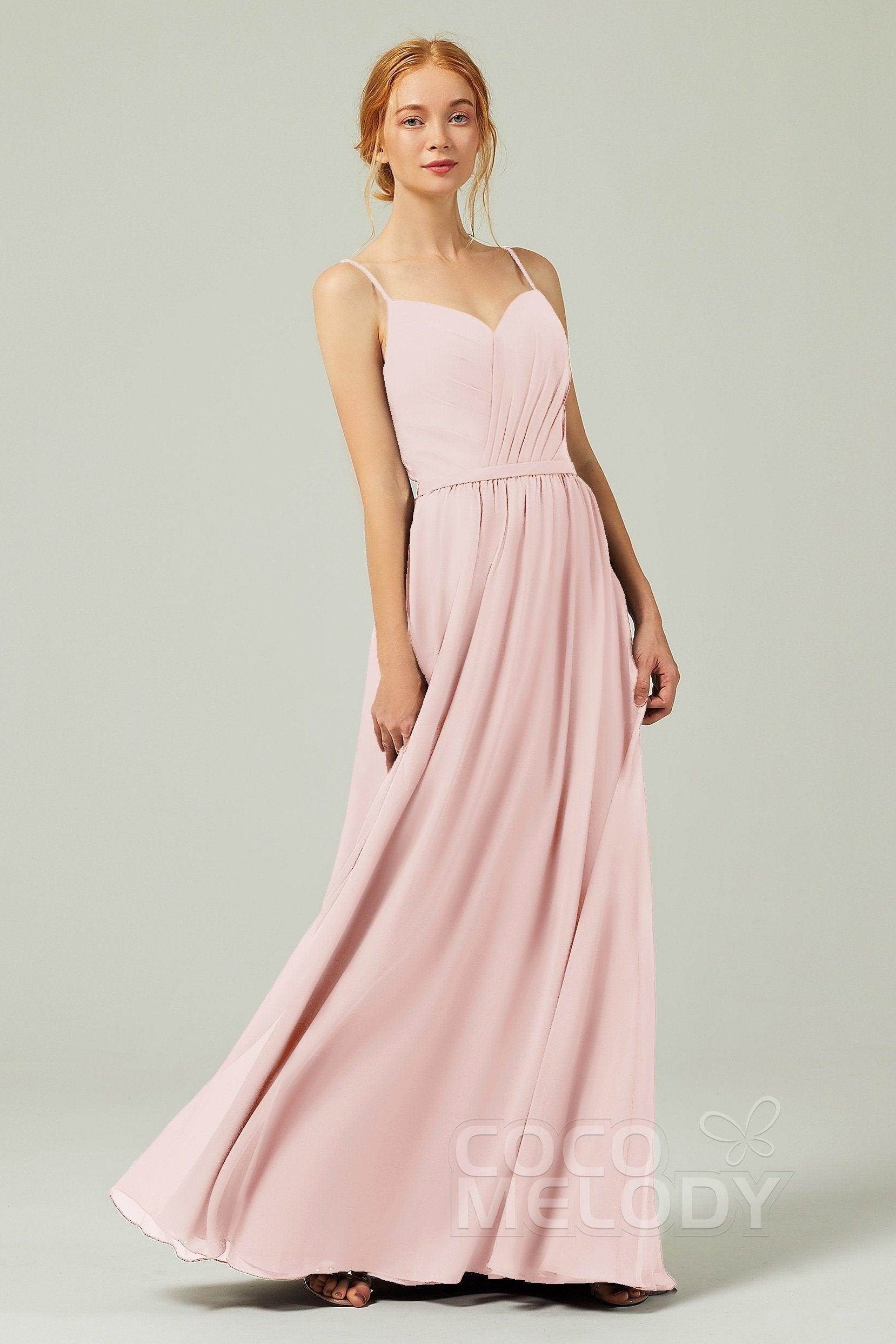 A-Line Floor Length Chiffon Bridesmaid Dress CB0296