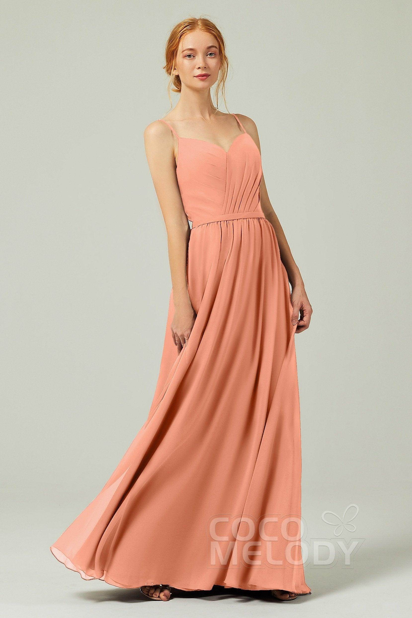 A-Line Floor Length Chiffon Bridesmaid Dress CB0296