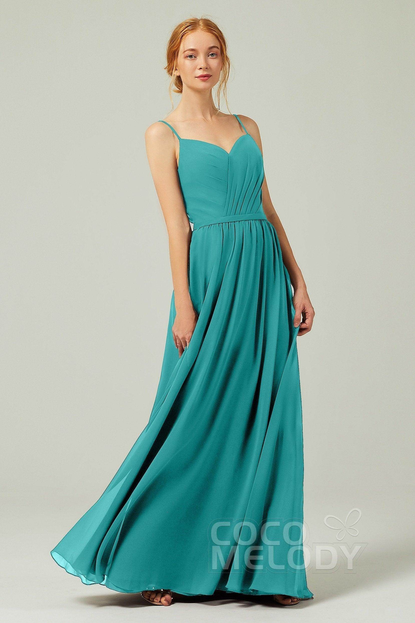 A-Line Floor Length Chiffon Bridesmaid Dress CB0296