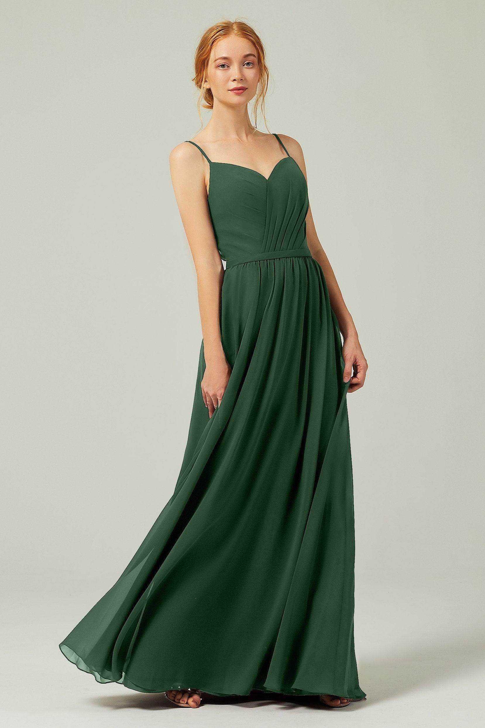 A-Line Floor Length Chiffon Bridesmaid Dress CB0296