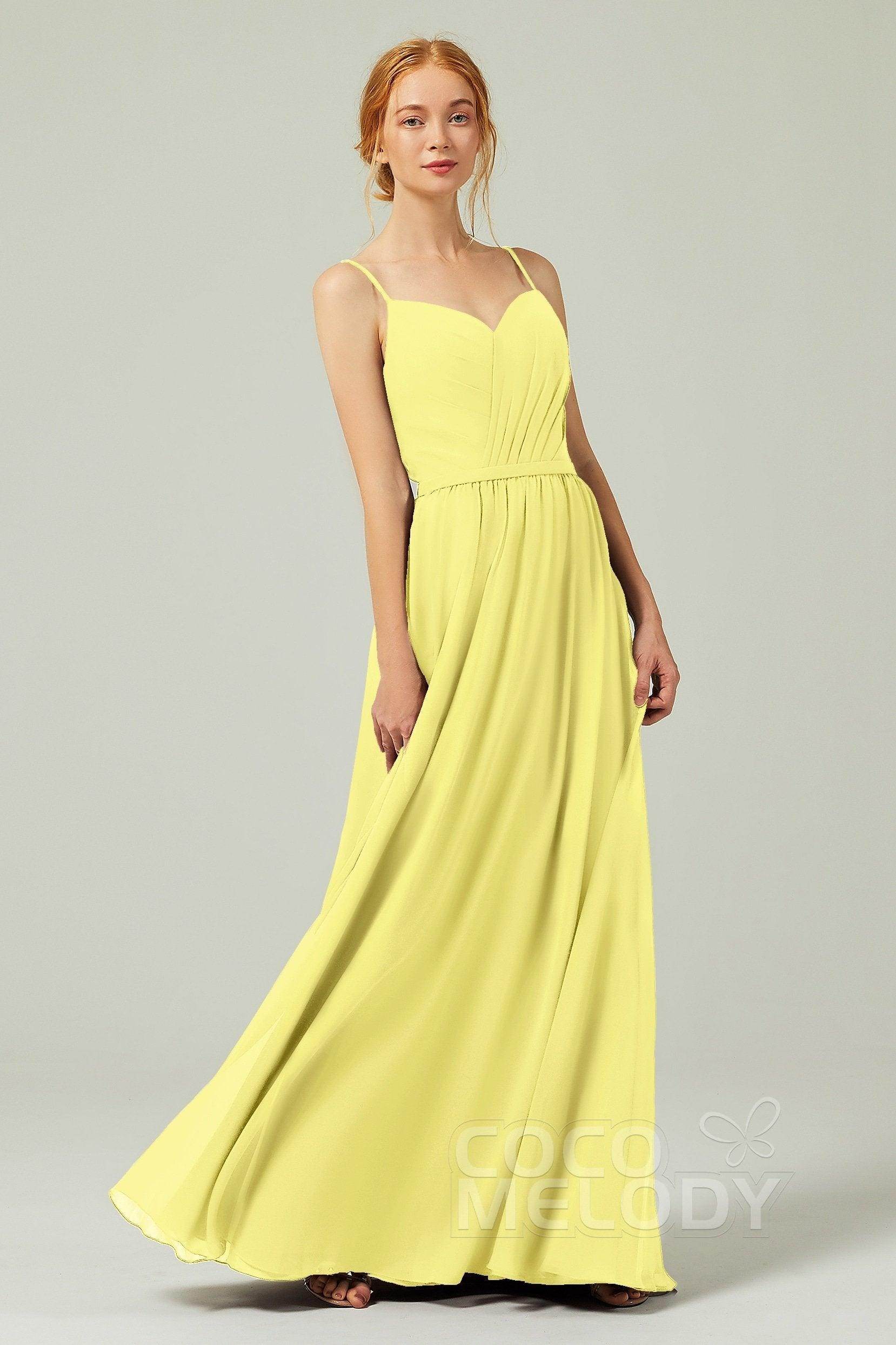 A-Line Floor Length Chiffon Bridesmaid Dress CB0296