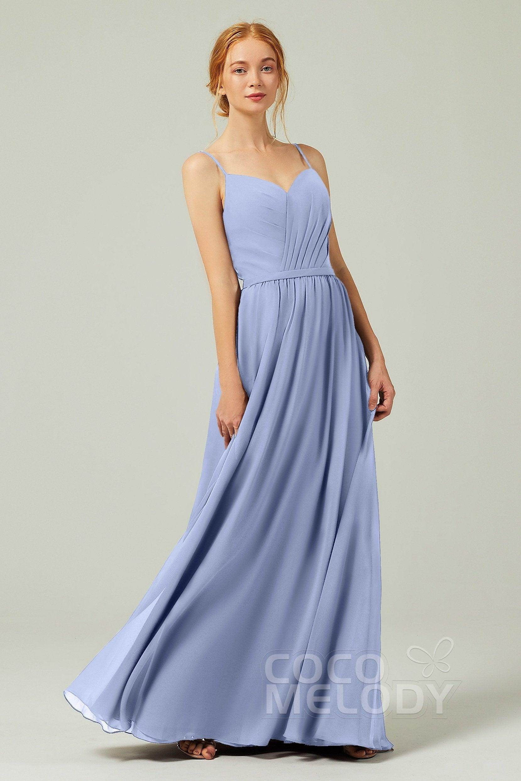 A-Line Floor Length Chiffon Bridesmaid Dress CB0296