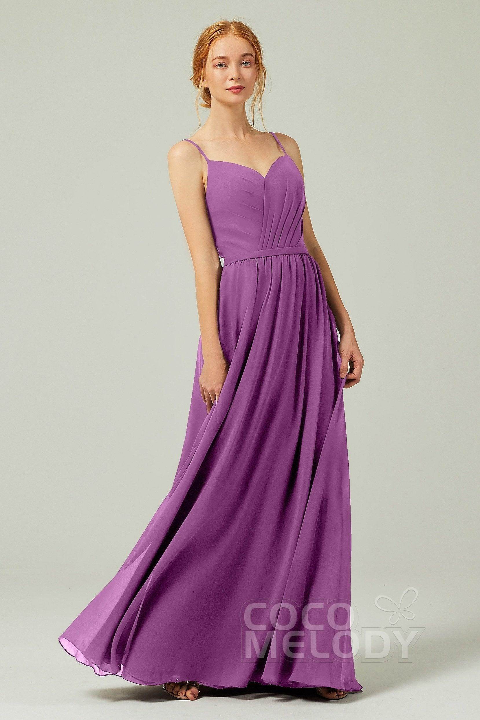 A-Line Floor Length Chiffon Bridesmaid Dress CB0296