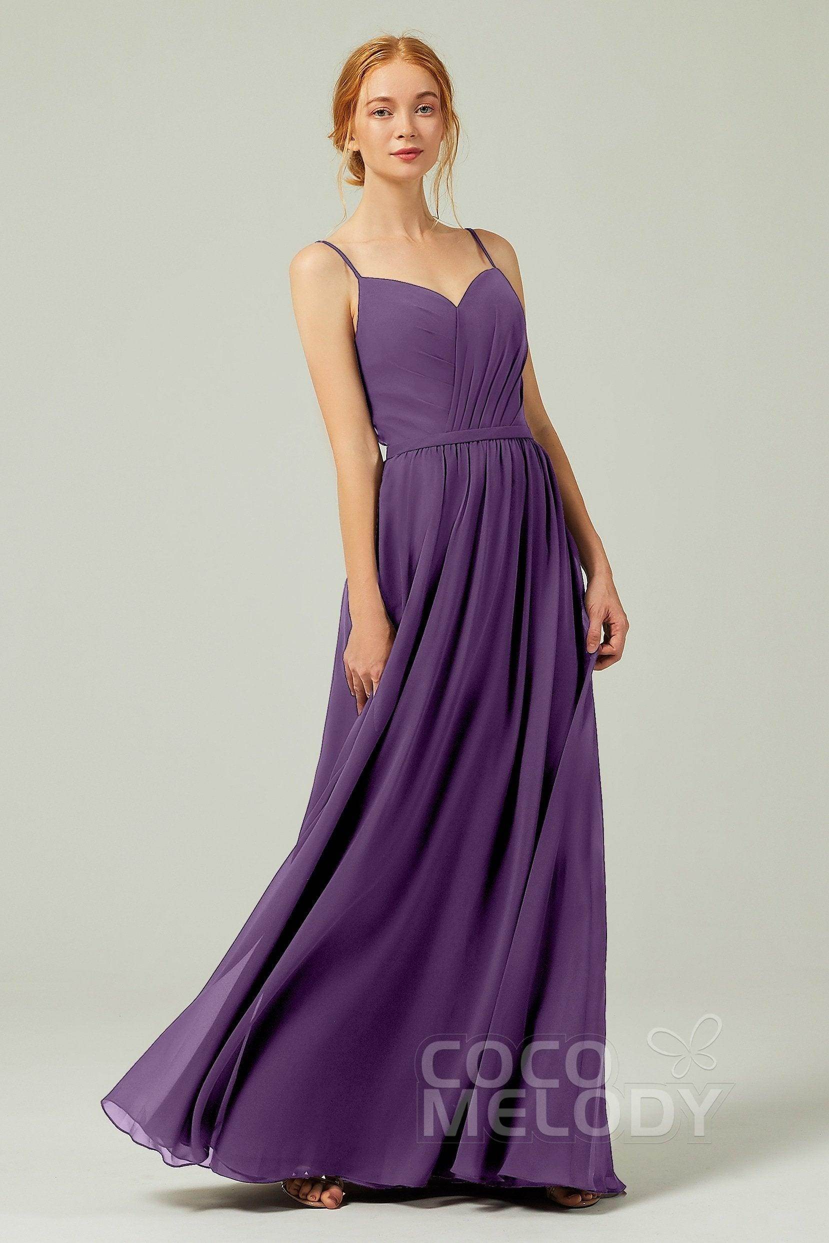 A-Line Floor Length Chiffon Bridesmaid Dress CB0296