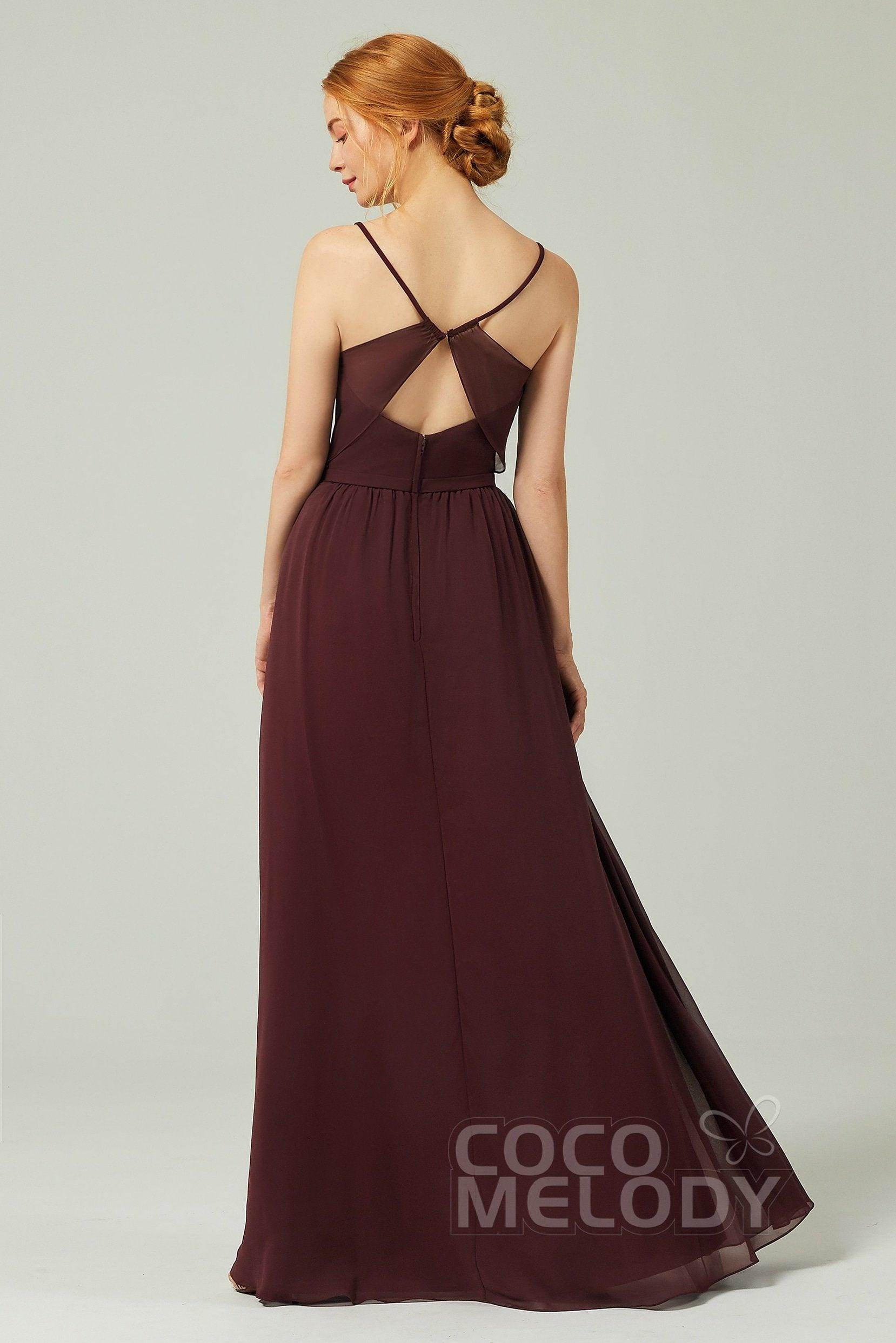 A-Line Floor Length Chiffon Bridesmaid Dress CB0296