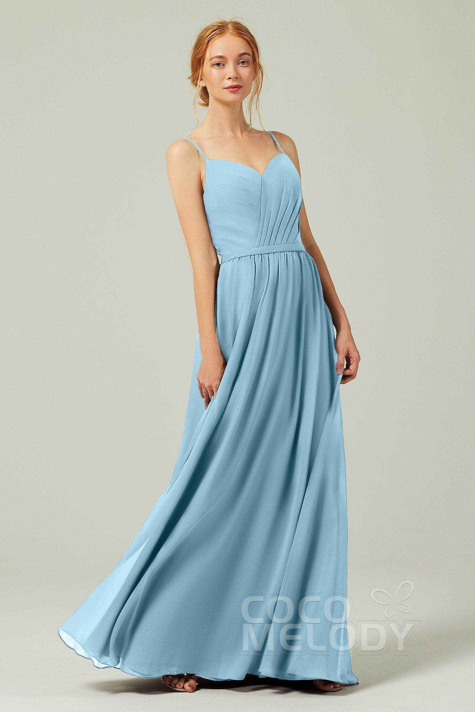 A-Line Floor Length Chiffon Bridesmaid Dress CB0296