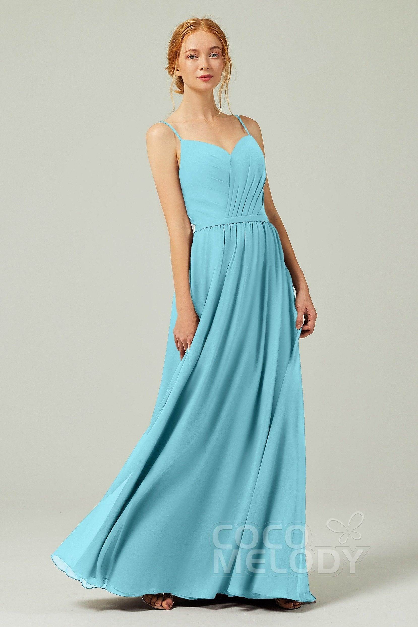 A-Line Floor Length Chiffon Bridesmaid Dress CB0296