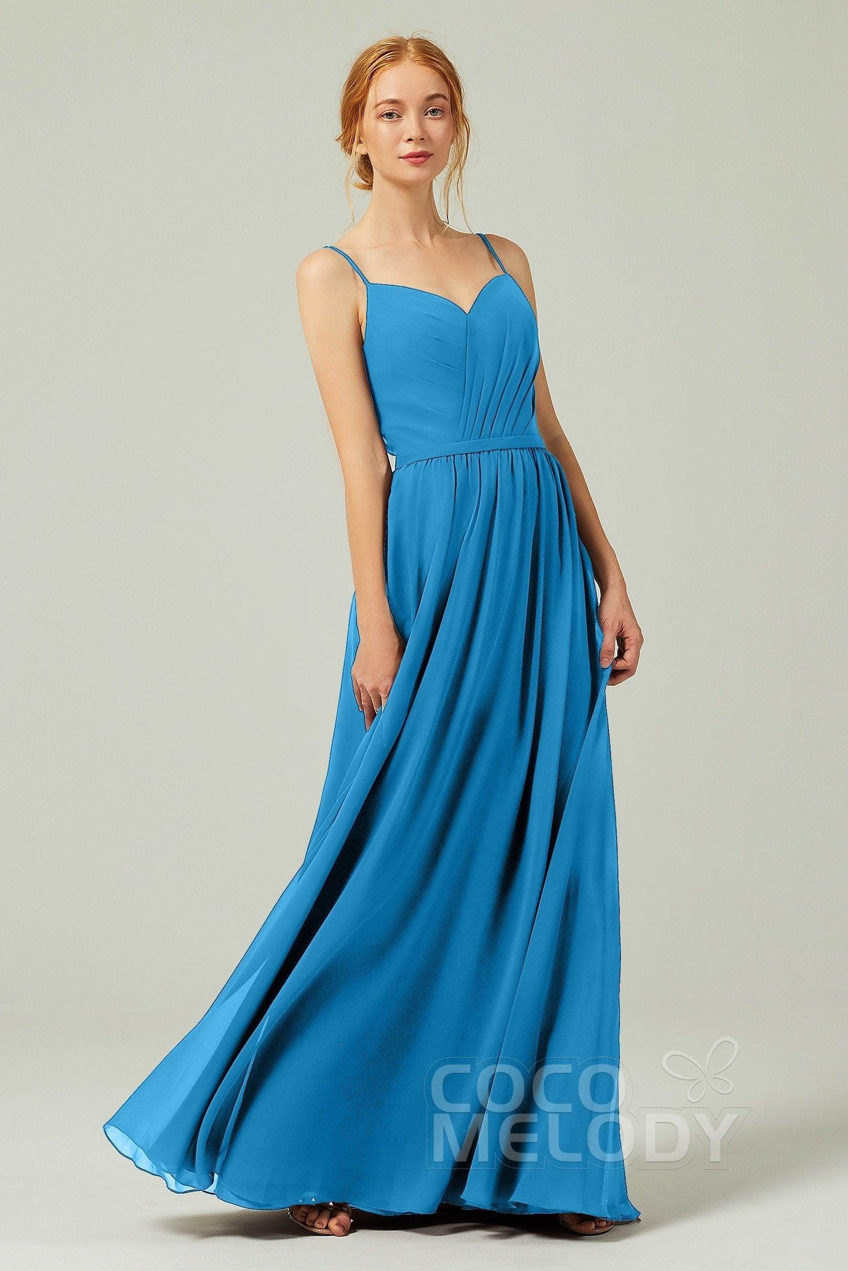 A-Line Floor Length Chiffon Bridesmaid Dress CB0296