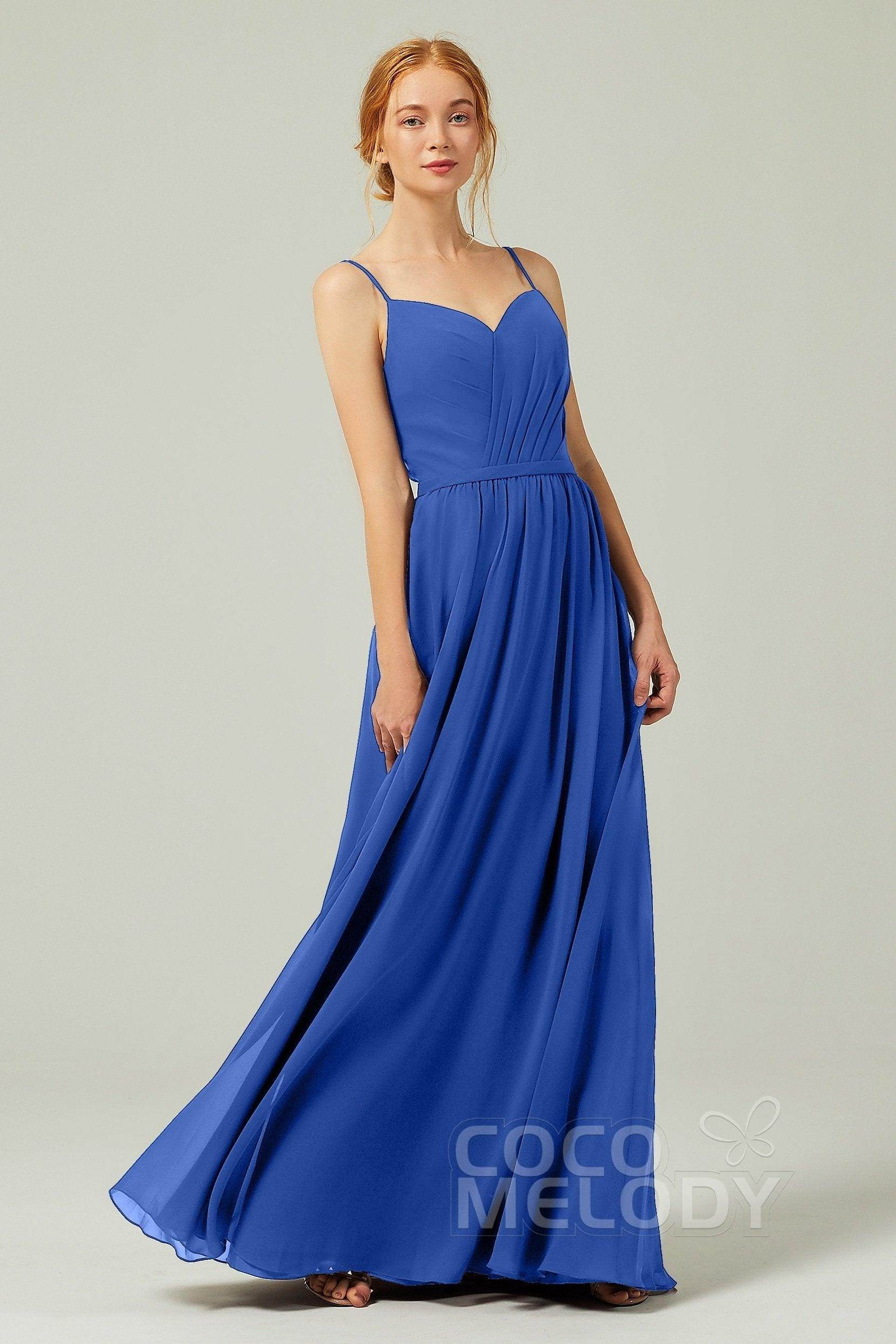 A-Line Floor Length Chiffon Bridesmaid Dress CB0296