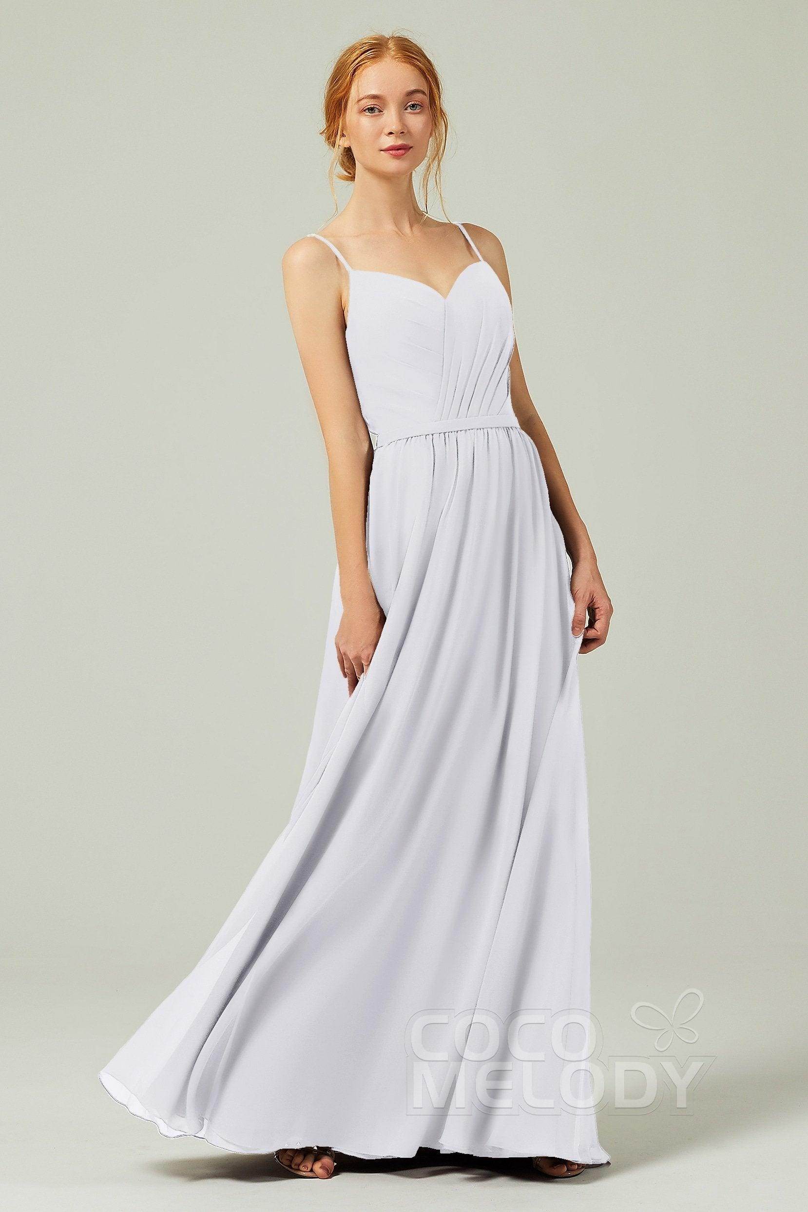 A-Line Floor Length Chiffon Bridesmaid Dress CB0296