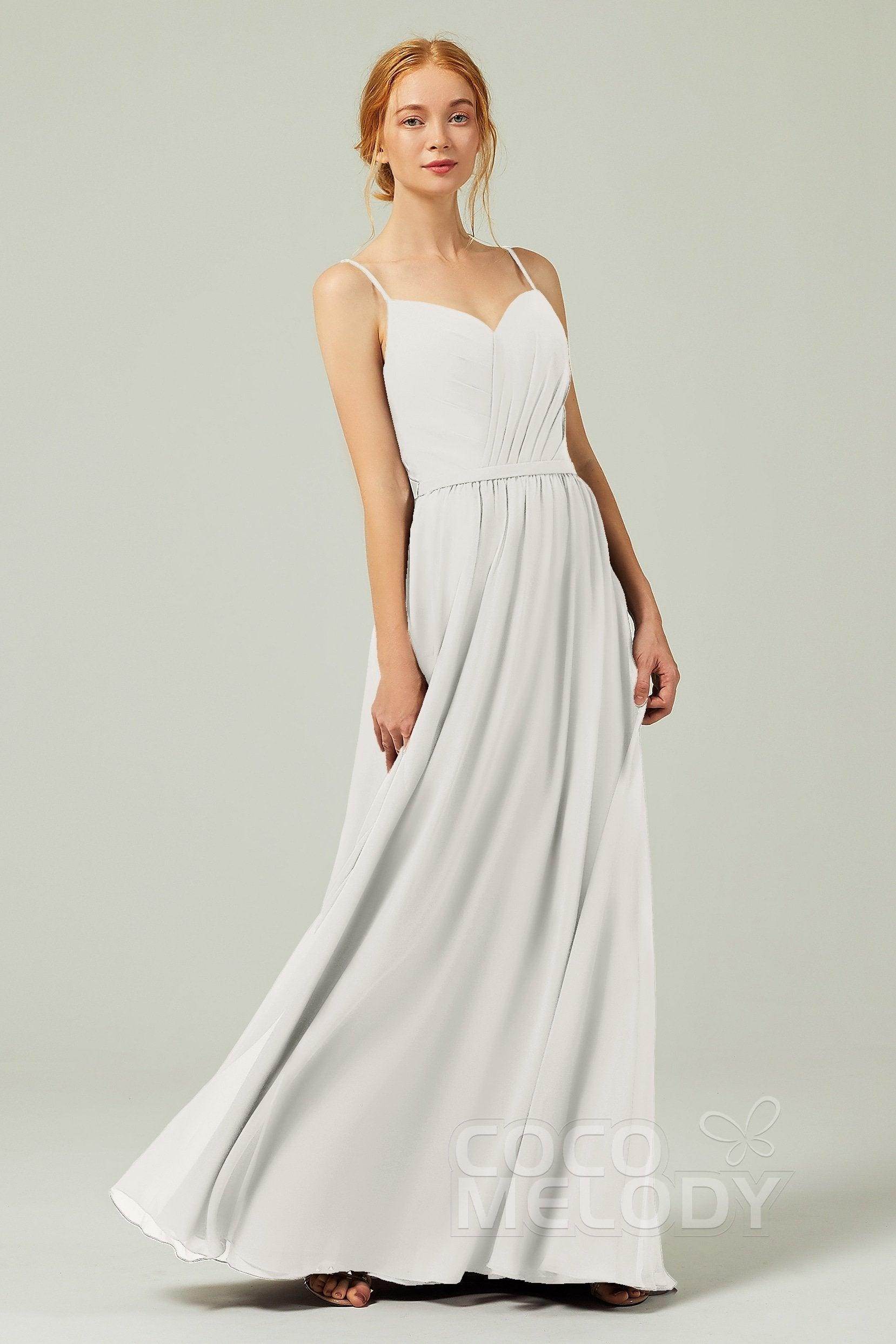 A-Line Floor Length Chiffon Bridesmaid Dress CB0296