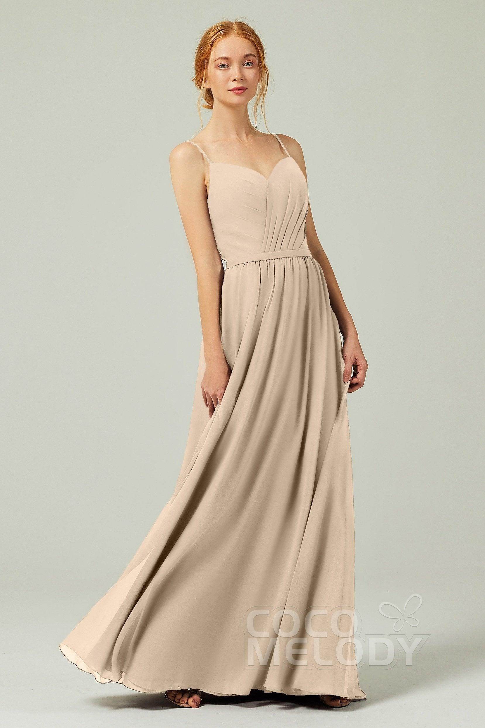 A-Line Floor Length Chiffon Bridesmaid Dress CB0296