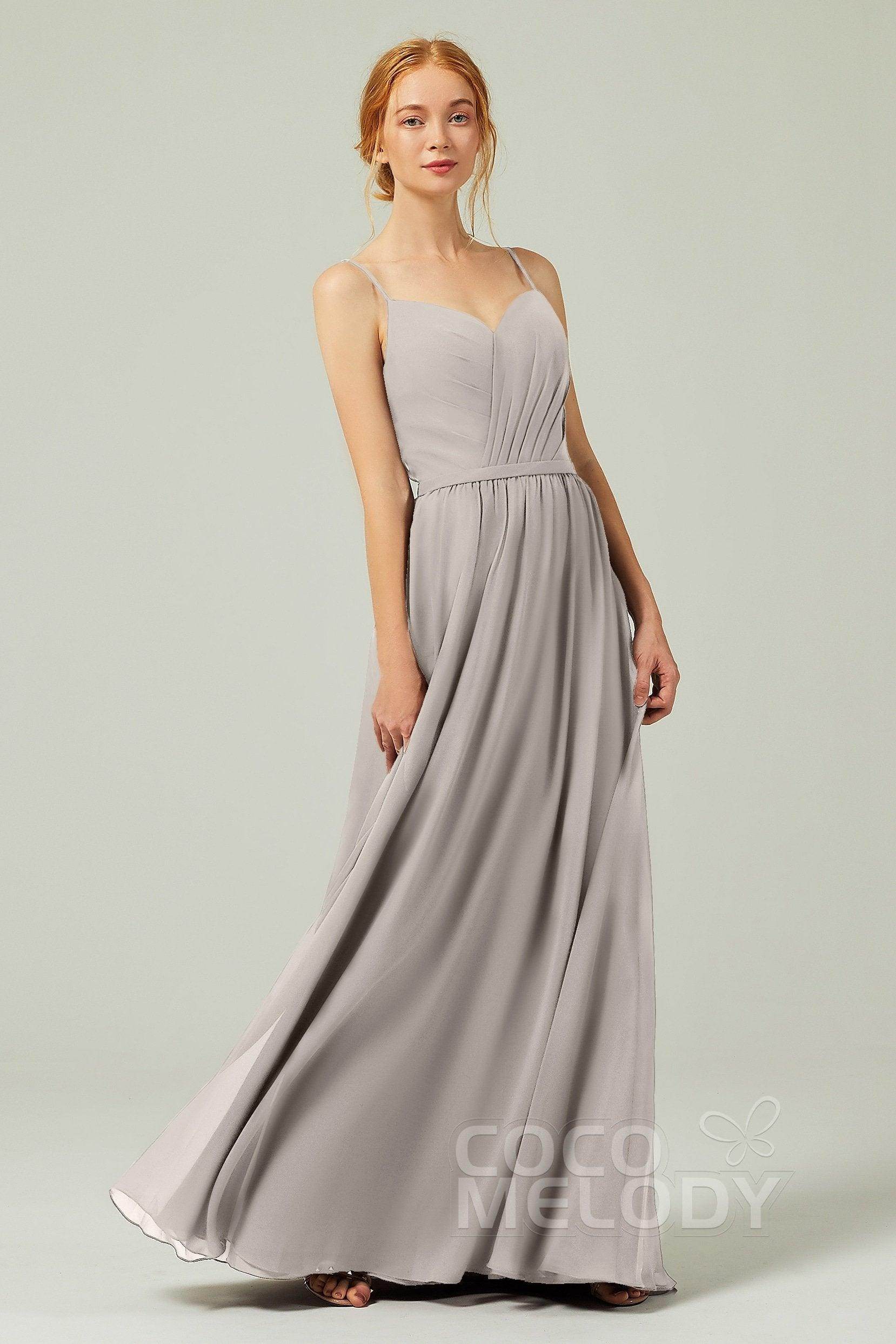 A-Line Floor Length Chiffon Bridesmaid Dress CB0296